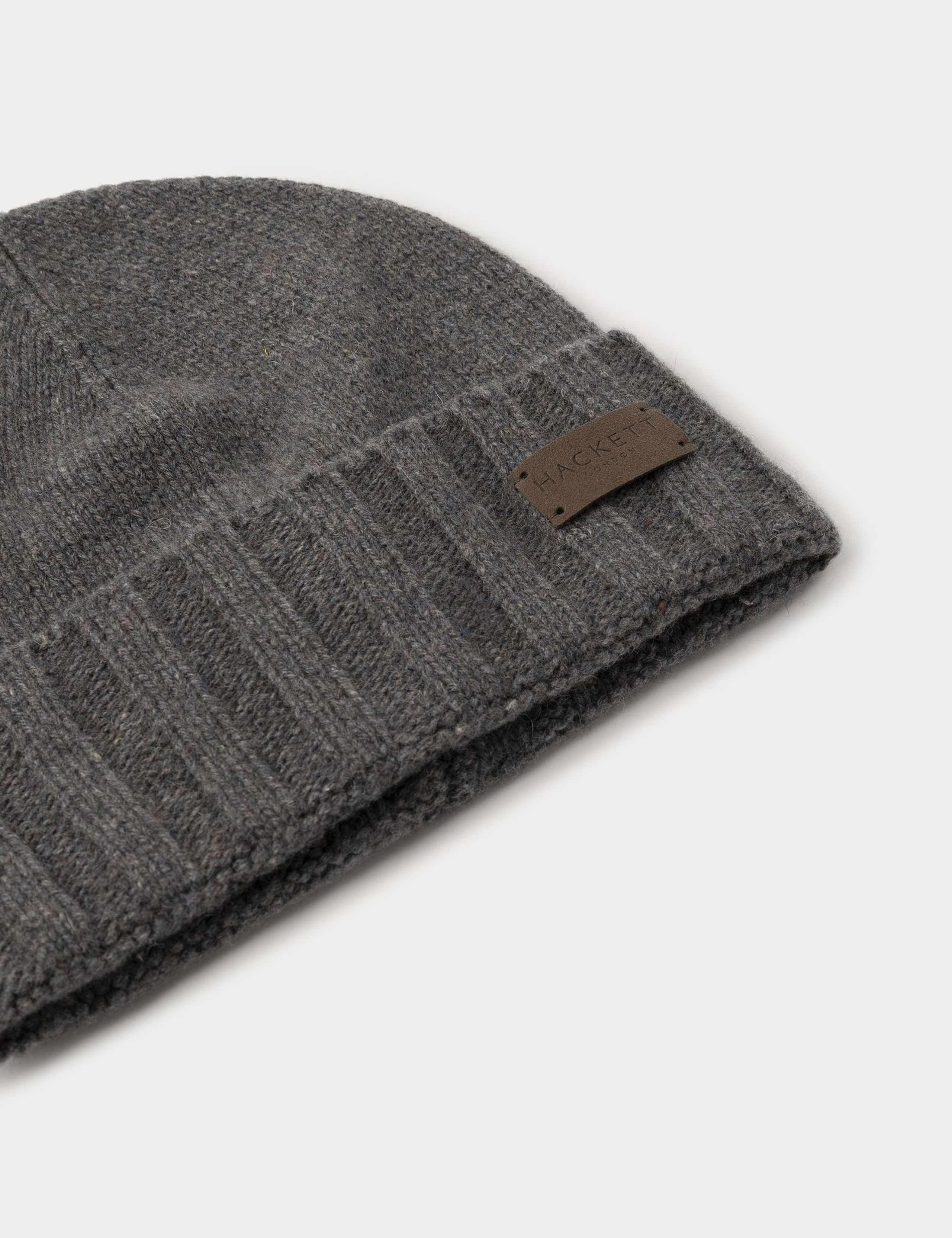 Wool Rich Beanie Hat with Cashmere 2 of 2