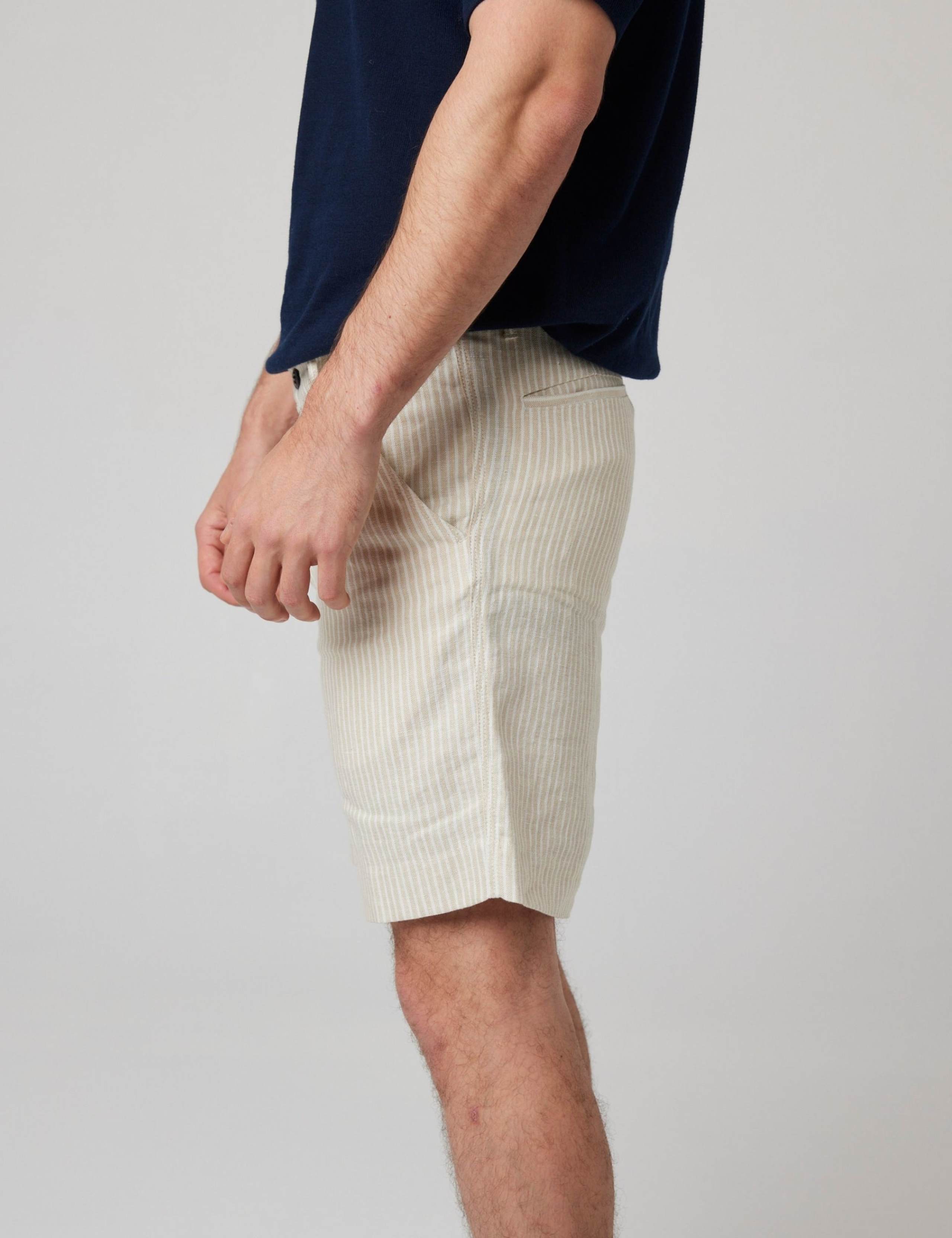 Pure Linen Striped Shorts 3 of 6
