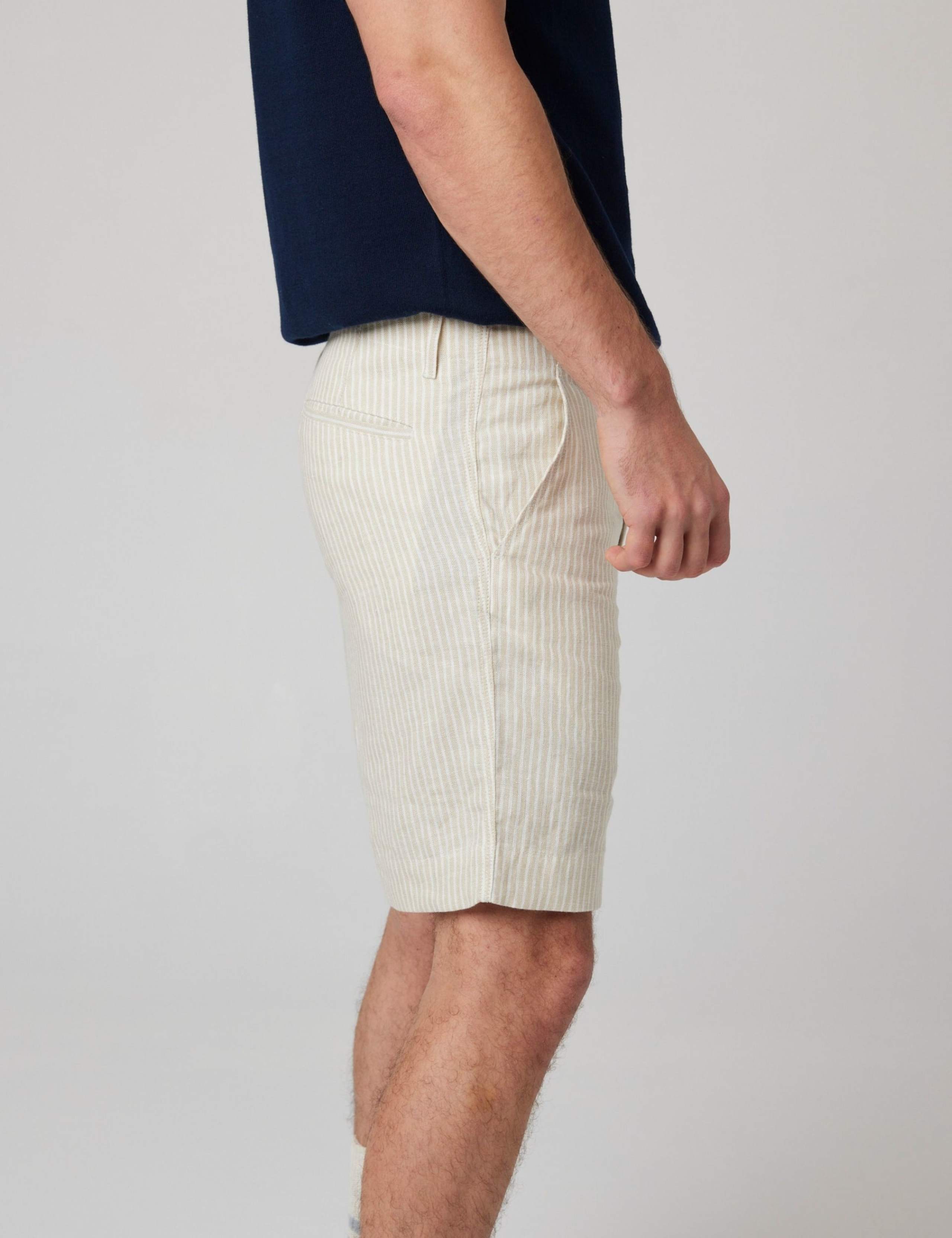 Pure Linen Striped Shorts 4 of 6
