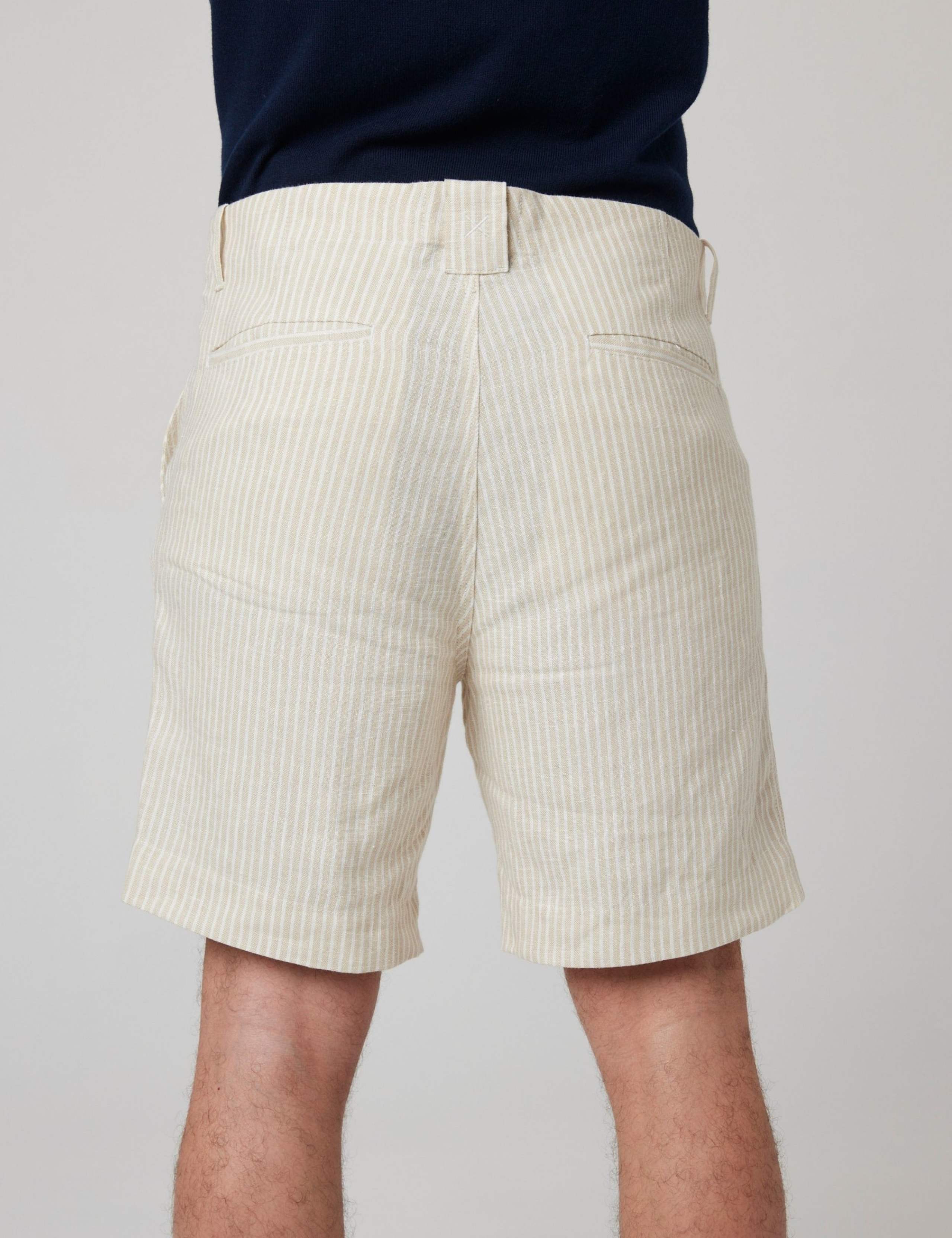 Pure Linen Striped Shorts 6 of 6