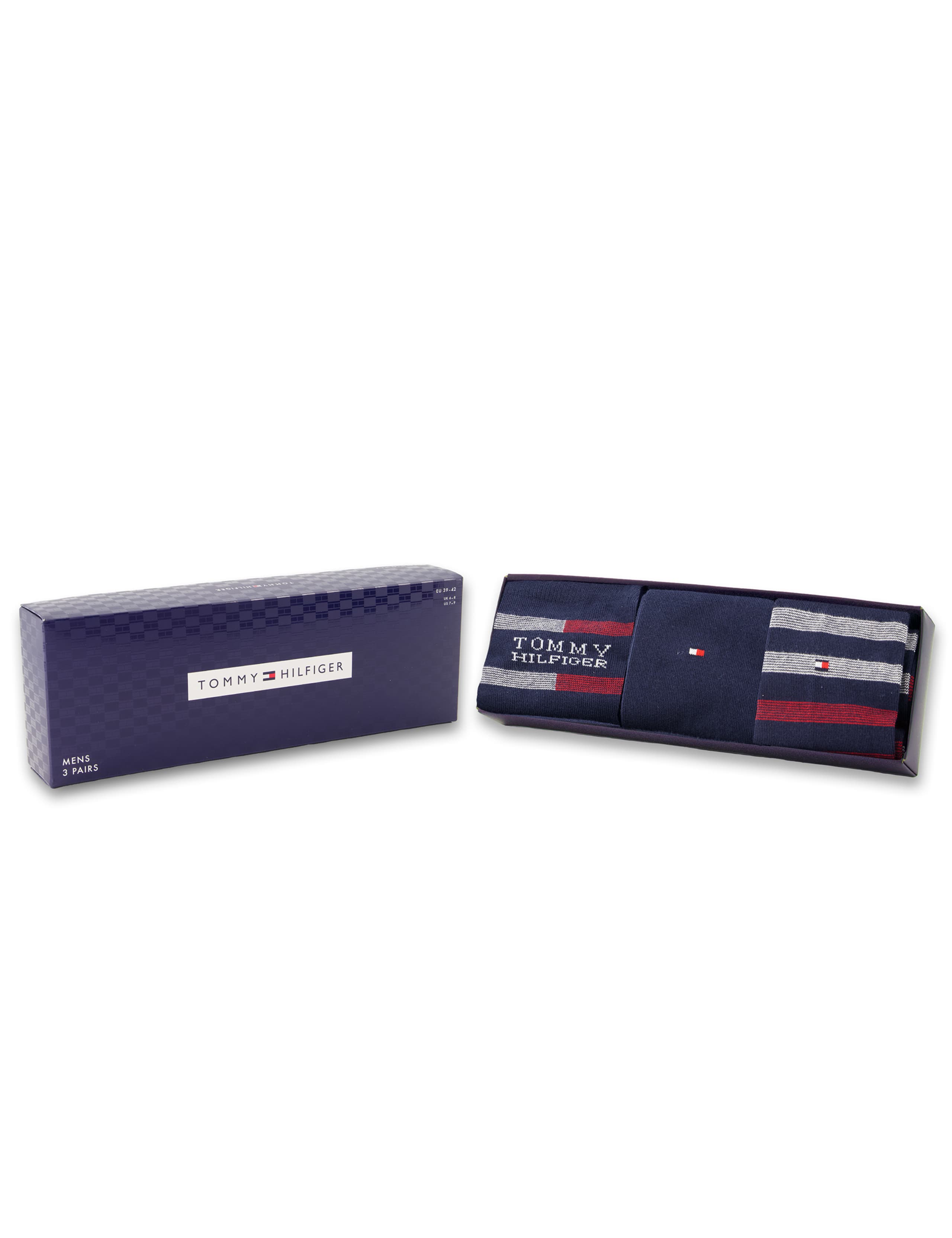 3 Pack Striped Cotton Rich Socks Gift Box 3 of 3