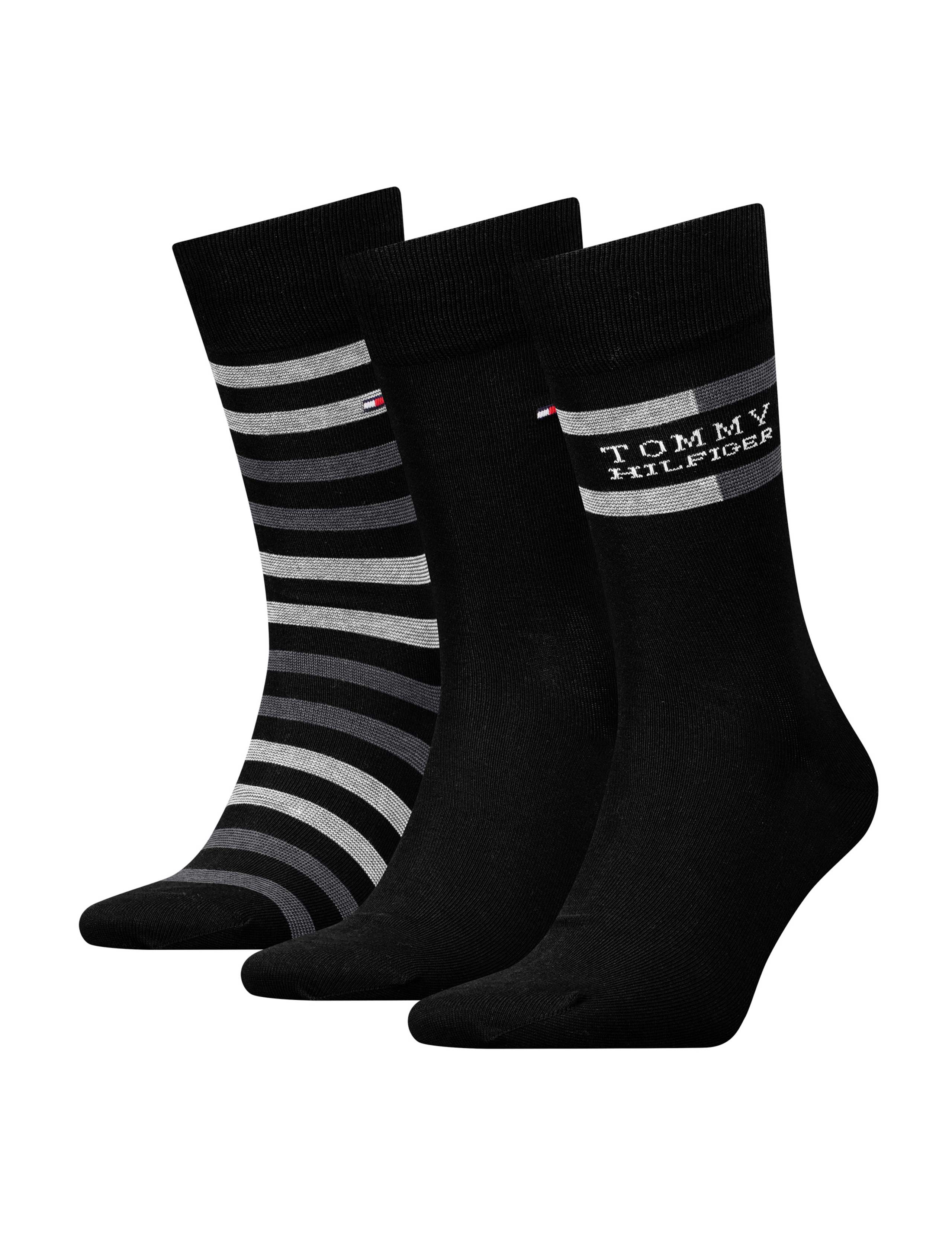 3 Pack Striped Cotton Rich Socks Gift Box 1 of 3