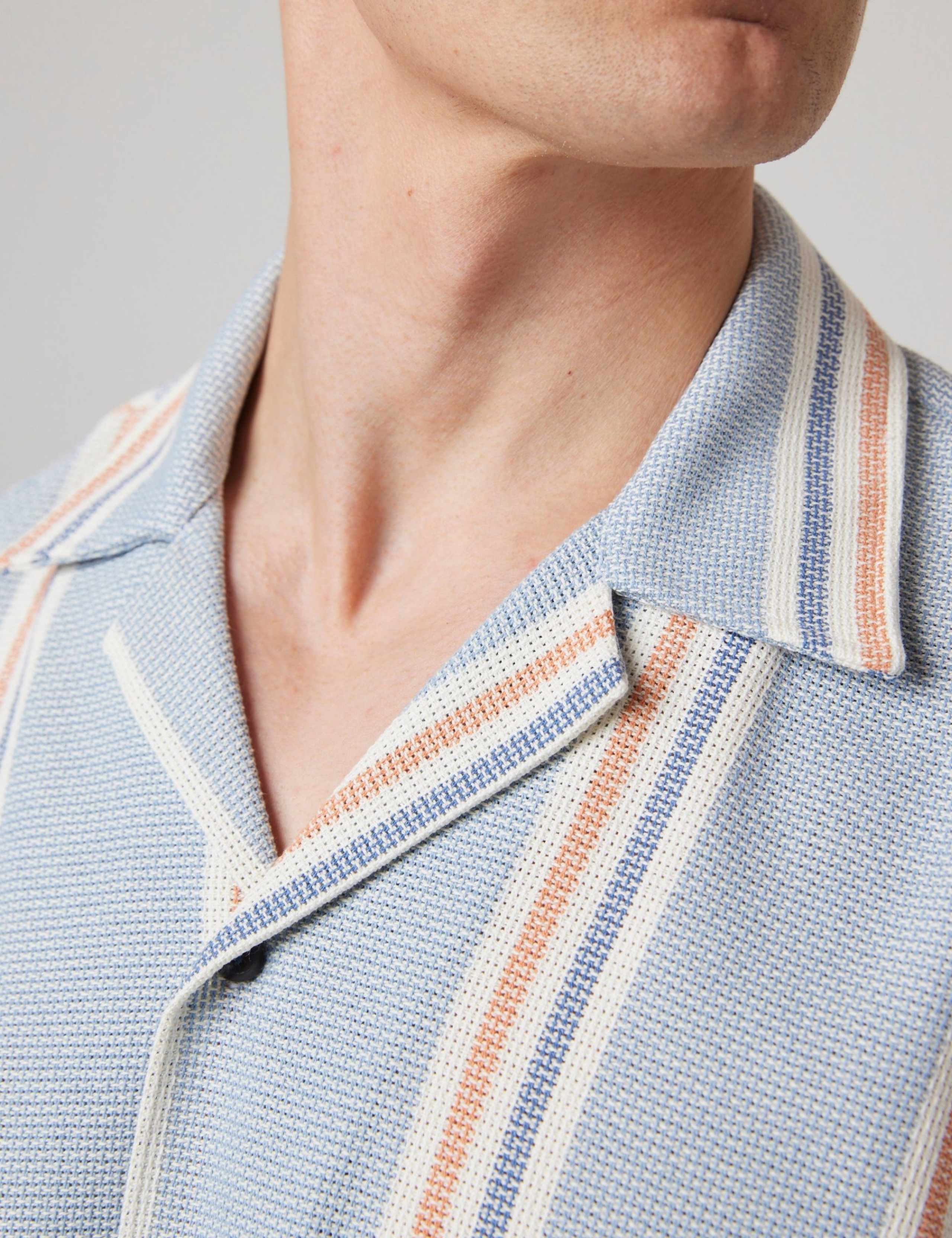 Pure Cotton Striped Short Sleeve Shirt 3 of 6