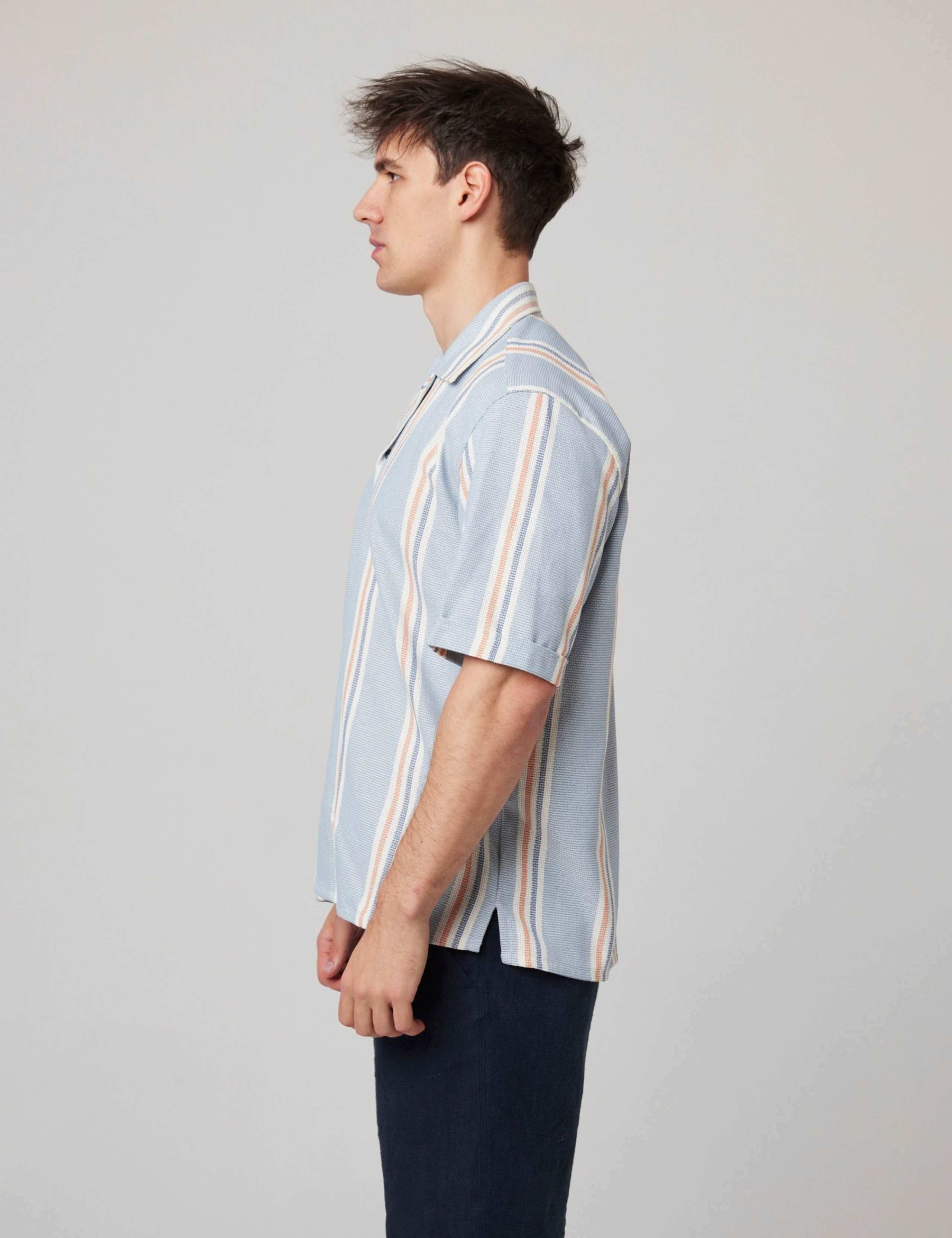 Pure Cotton Striped Short Sleeve Shirt 4 of 6