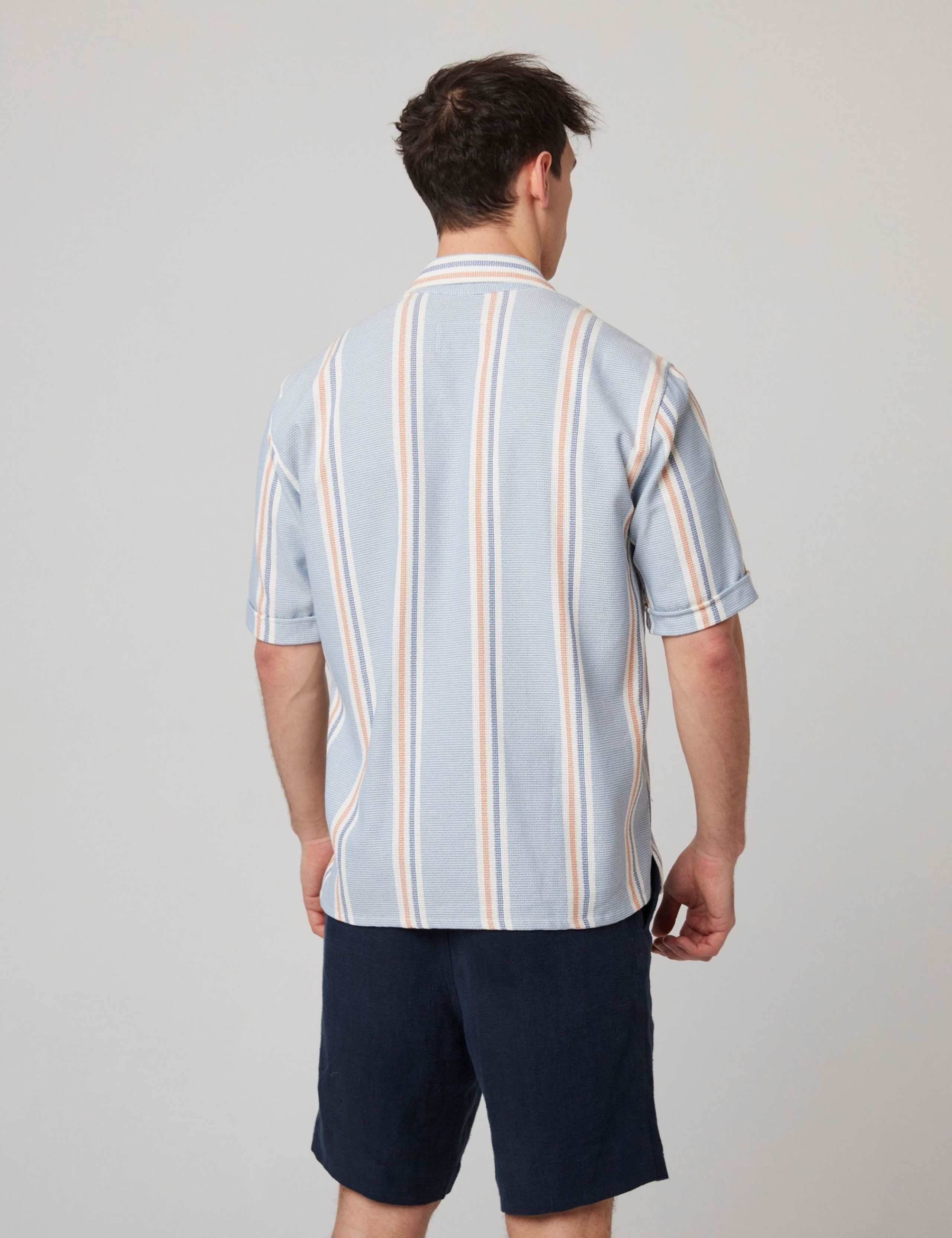 Pure Cotton Striped Short Sleeve Shirt 5 of 6