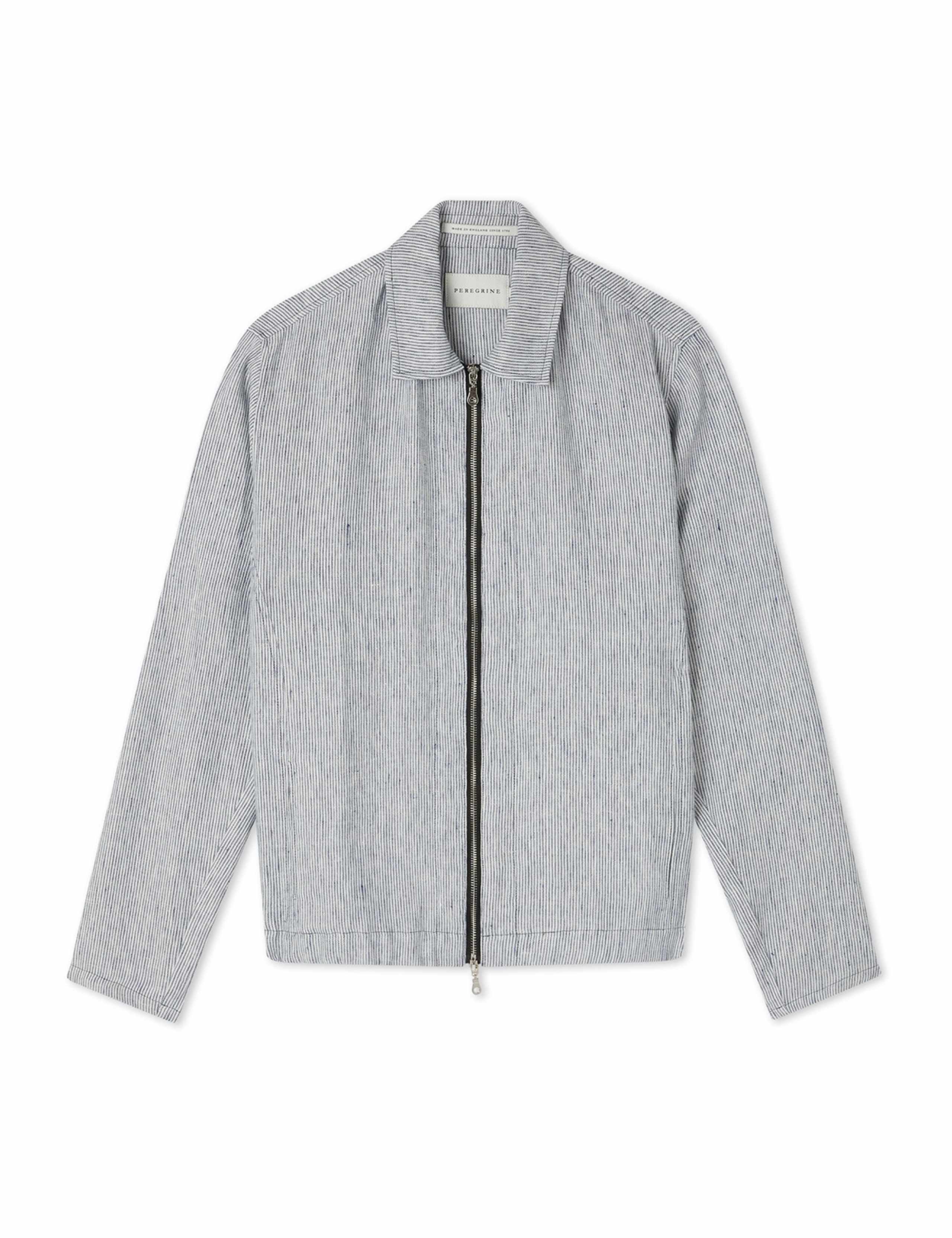 Pure Linen Striped Bomber Jacket 6 of 6