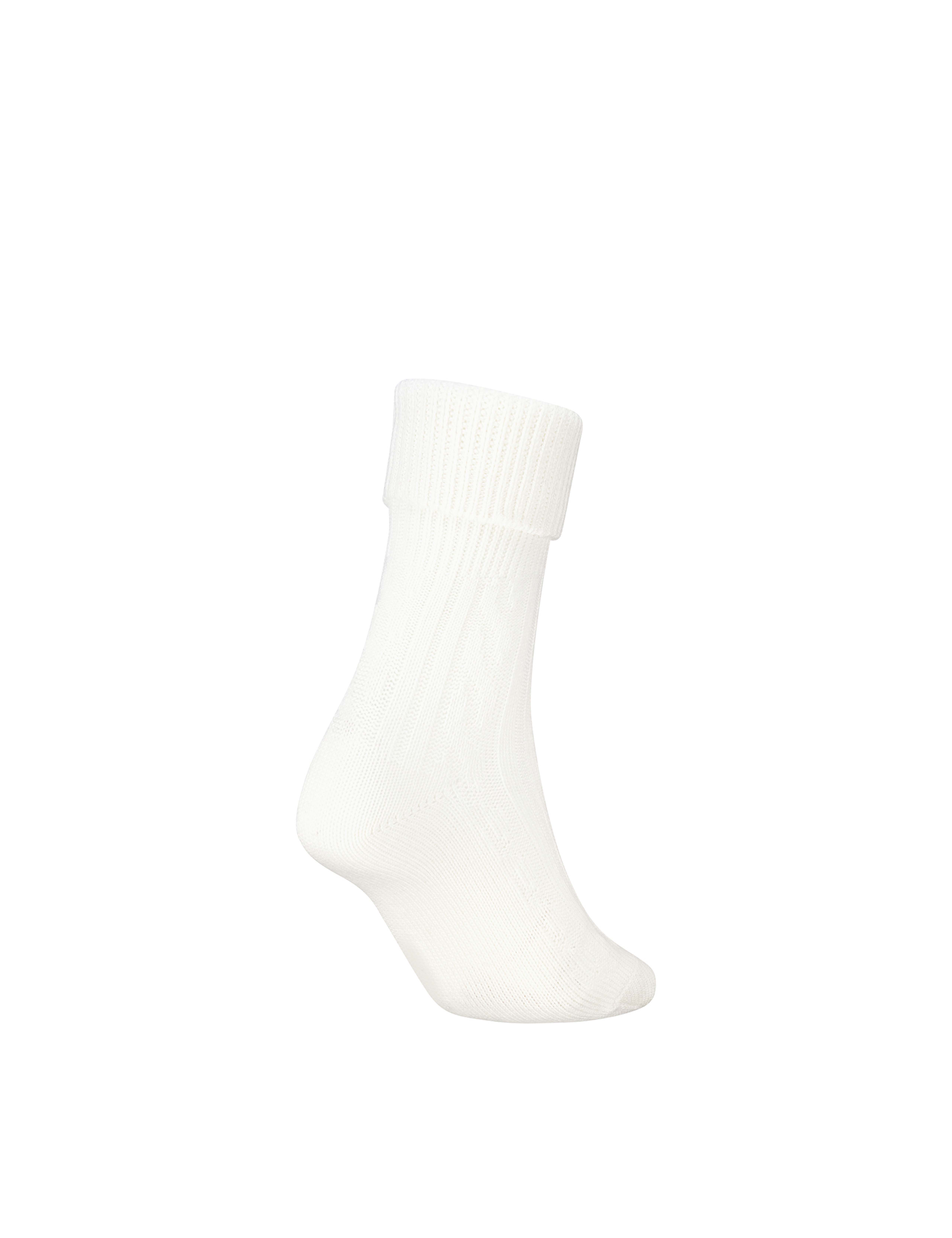 Wool Blend Cable Knit Ankle High Socks 2 of 2