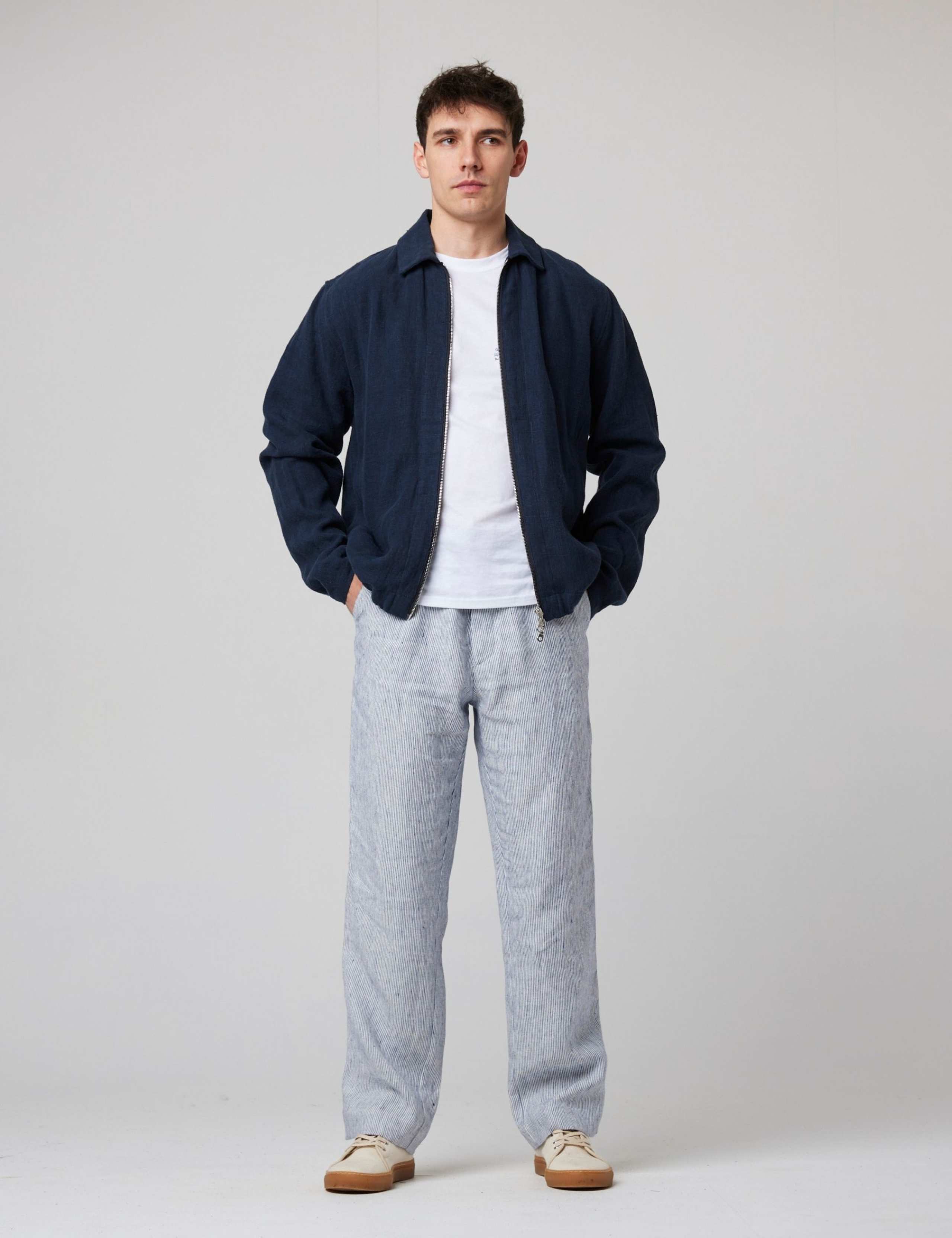Pure Linen Bomber Jacket 2 of 6