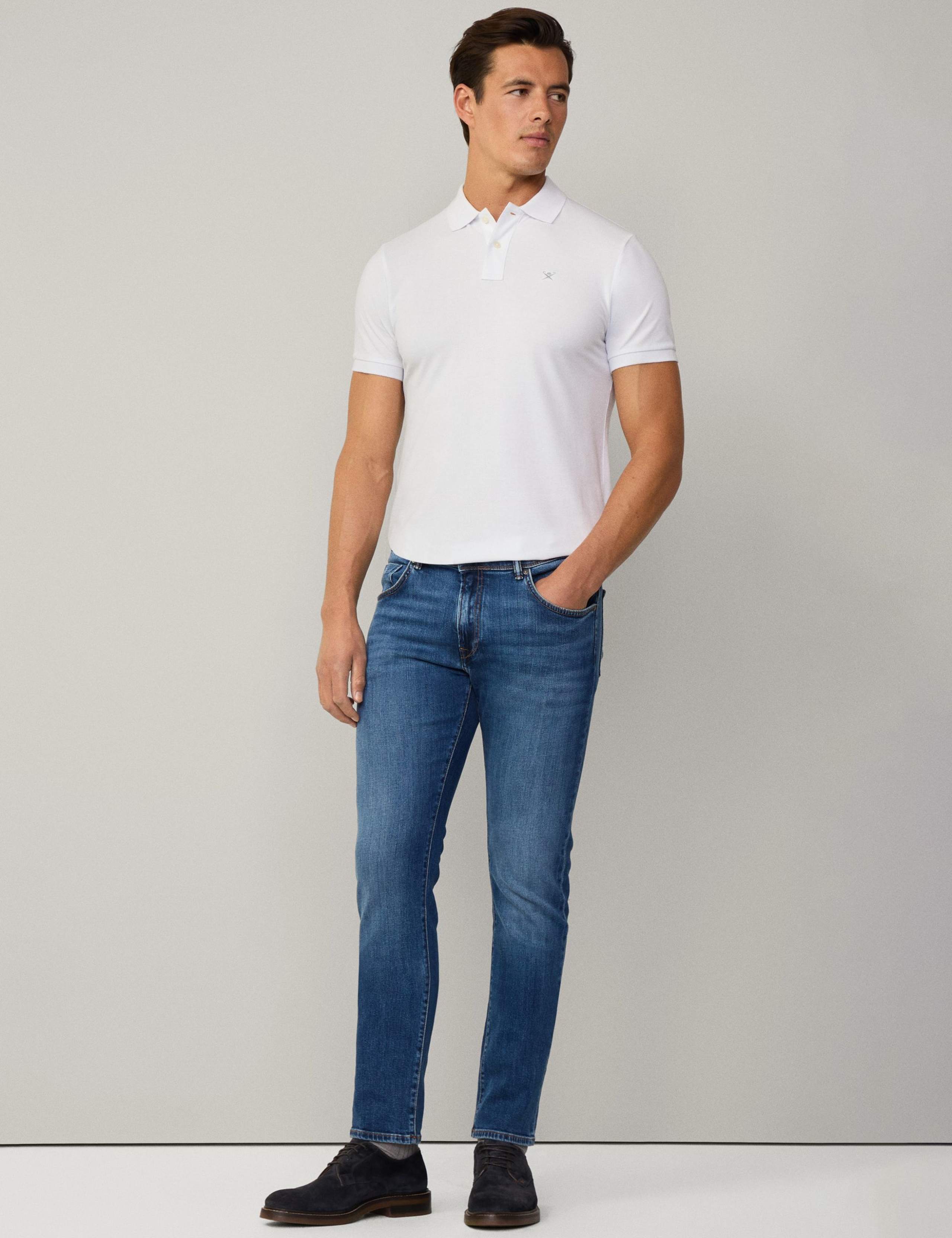 Slim Fit Vintage Wash Stretch Jeans 3 of 7