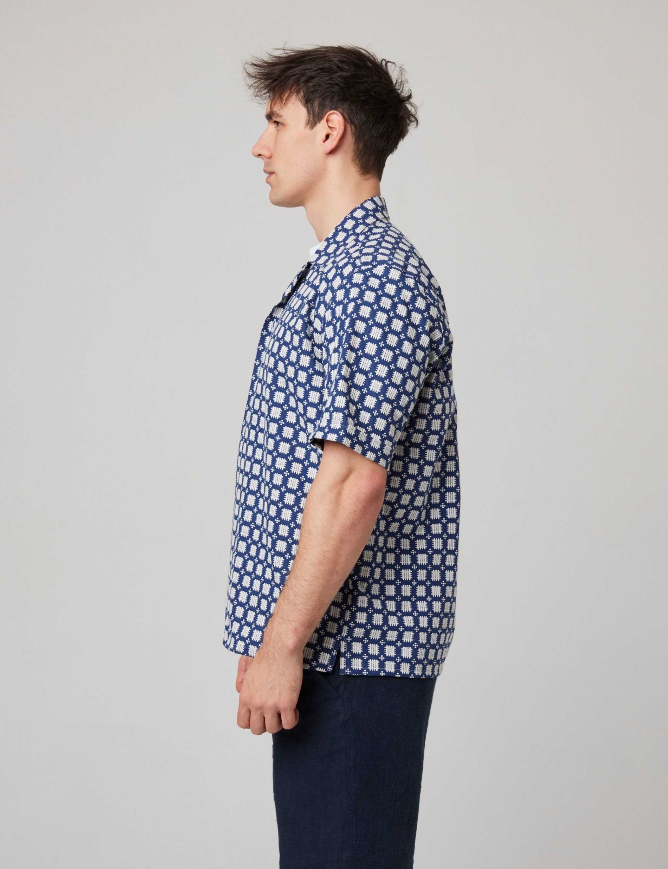 Pure Cotton Geometric Print Shirt 4 of 6