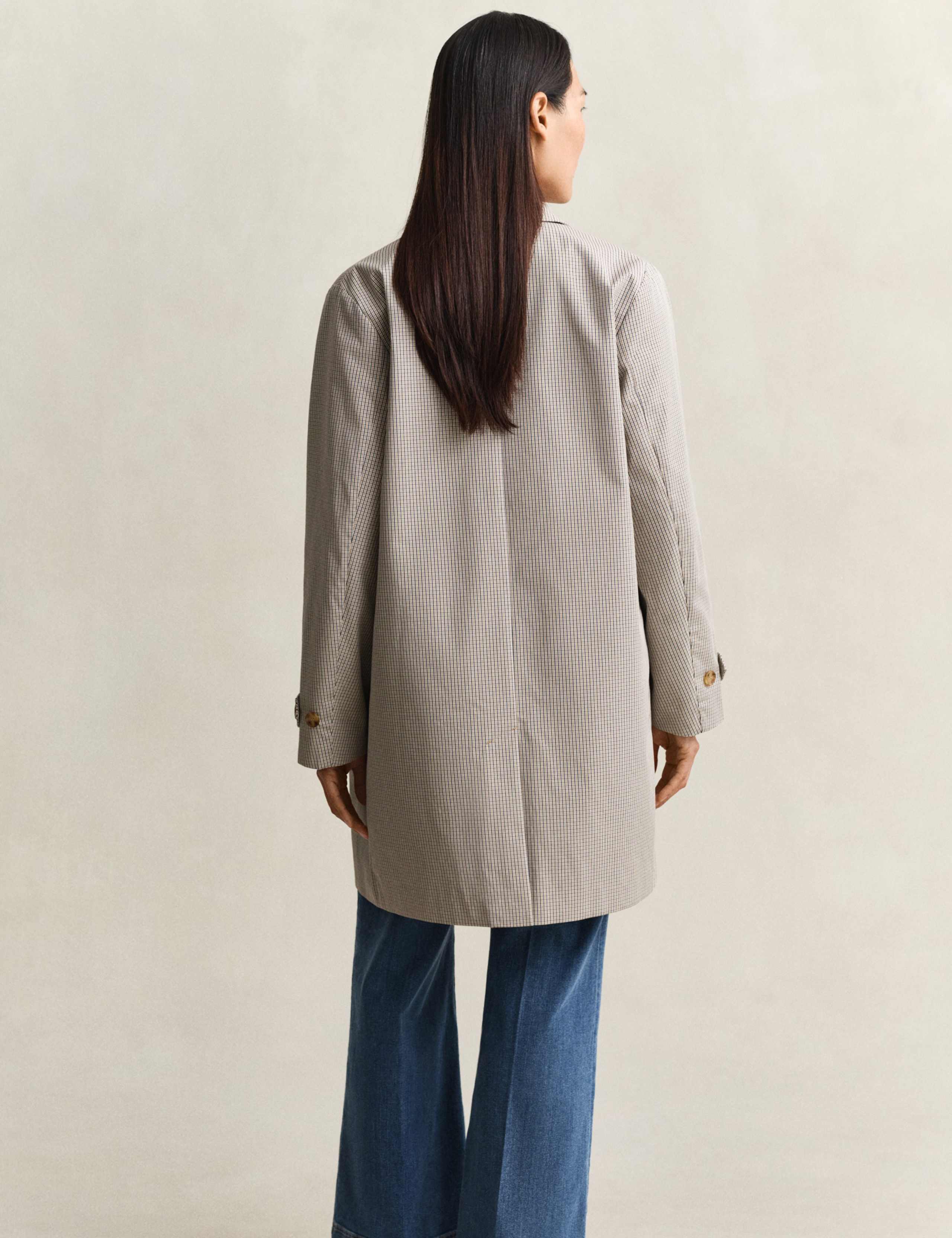 Cotton Rich Checked Car Coat 3 of 10