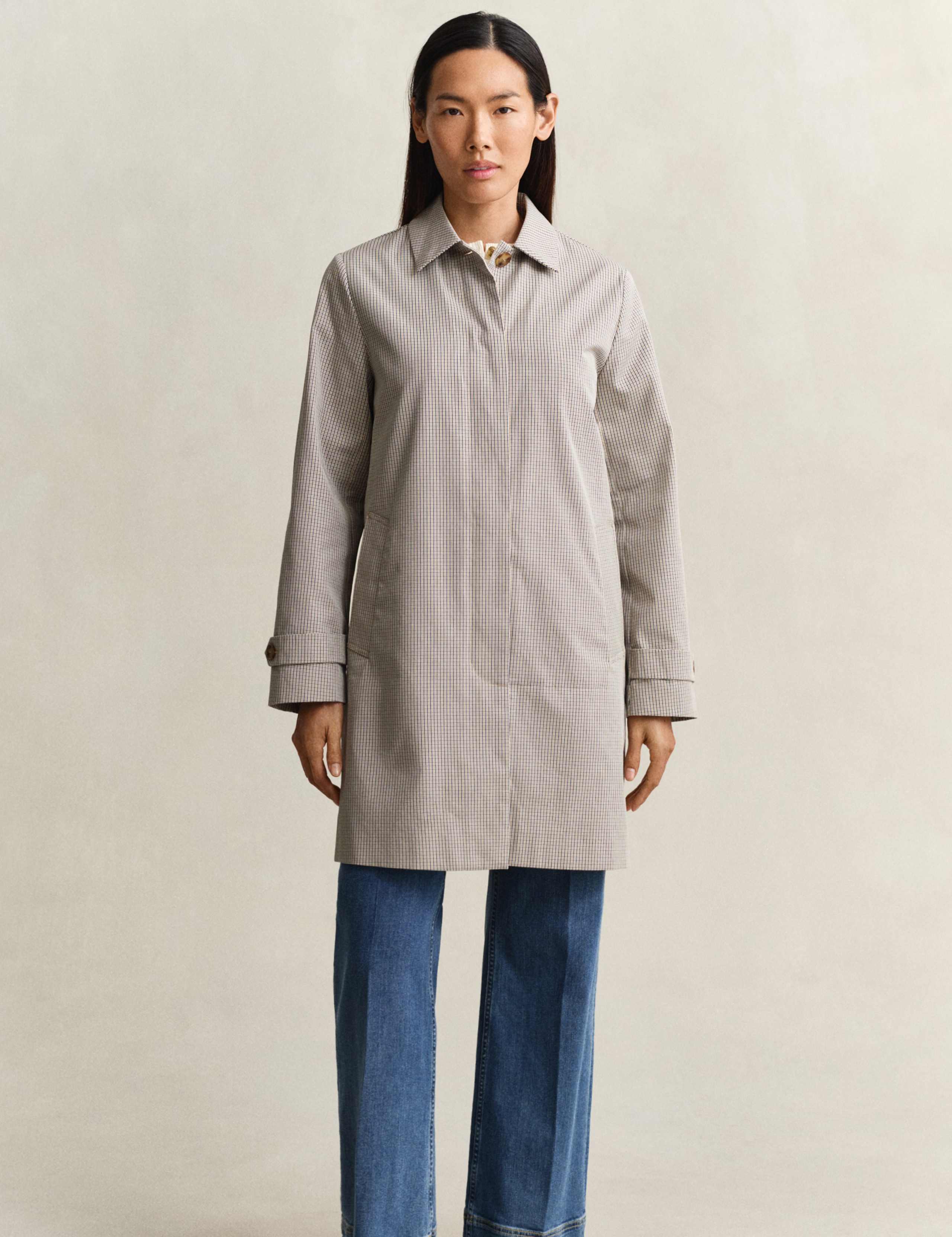 Cotton Rich Checked Car Coat 4 of 10