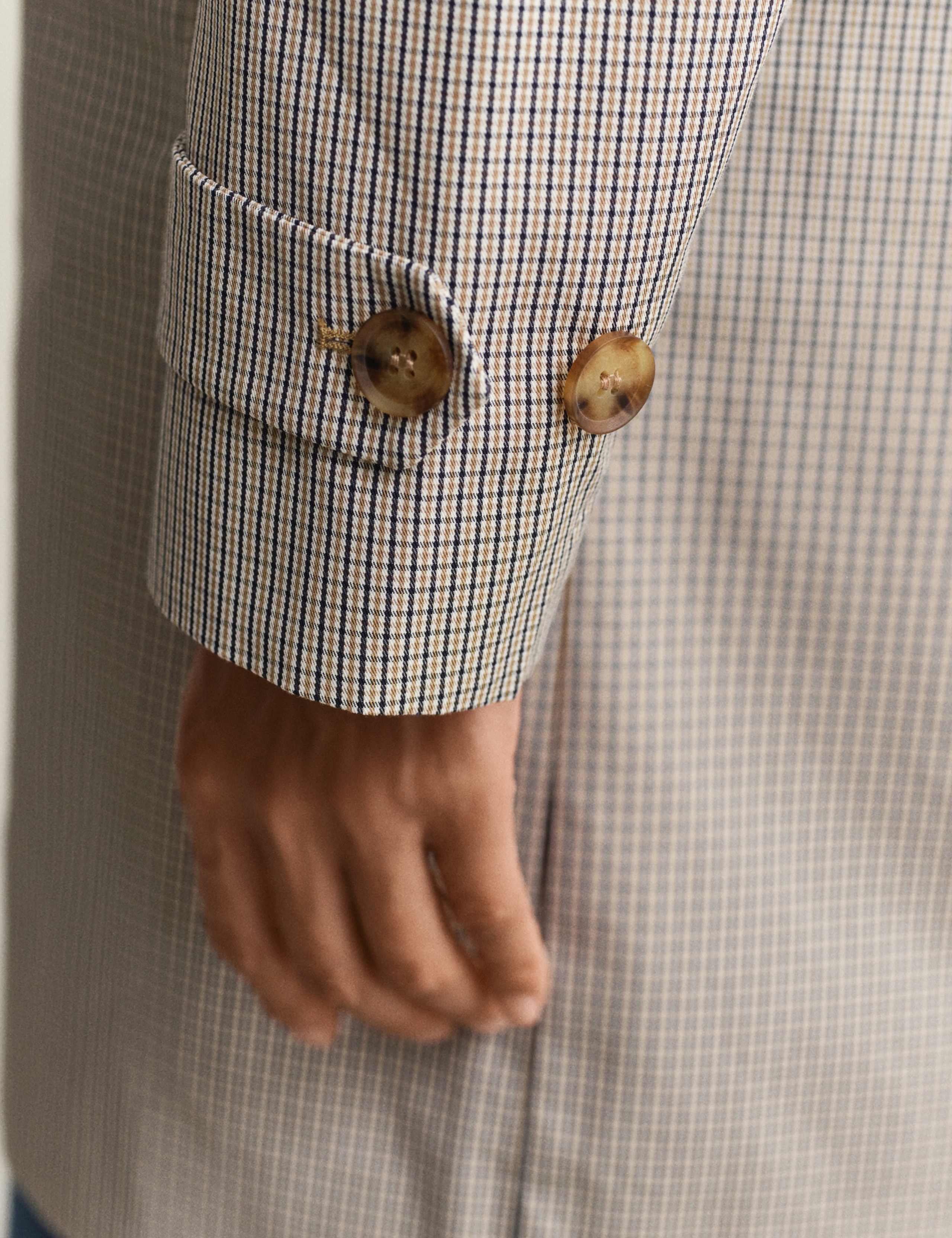 Cotton Rich Checked Car Coat 8 of 10