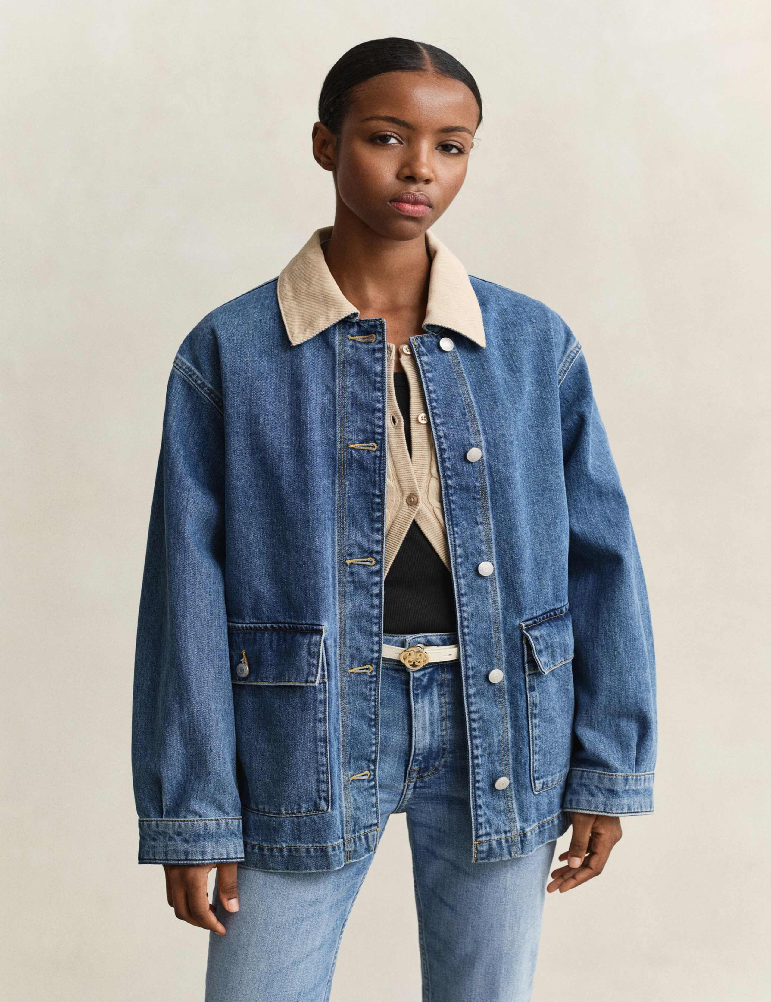 Denim Collared Jacket 3 of 7