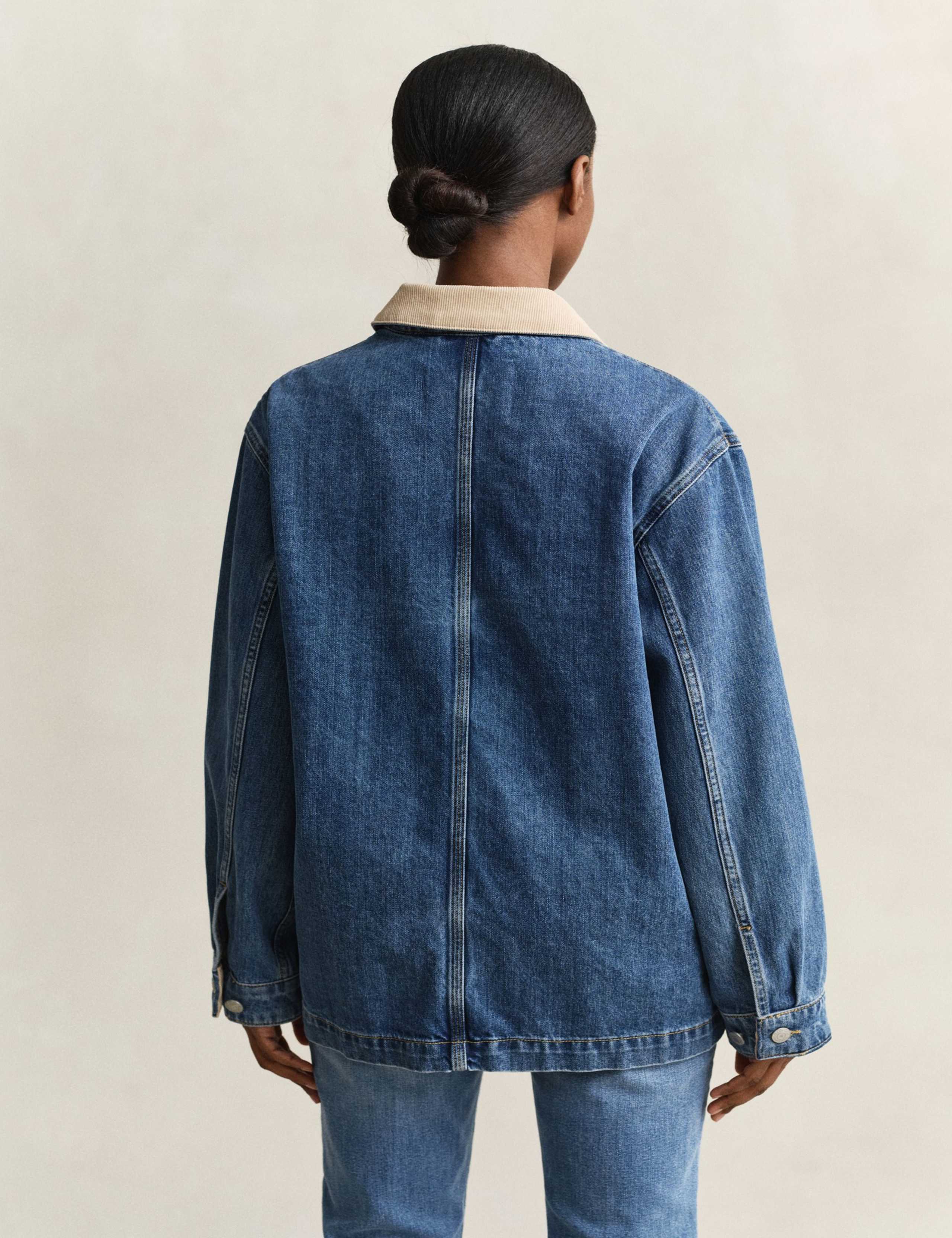 Denim Collared Jacket 5 of 7