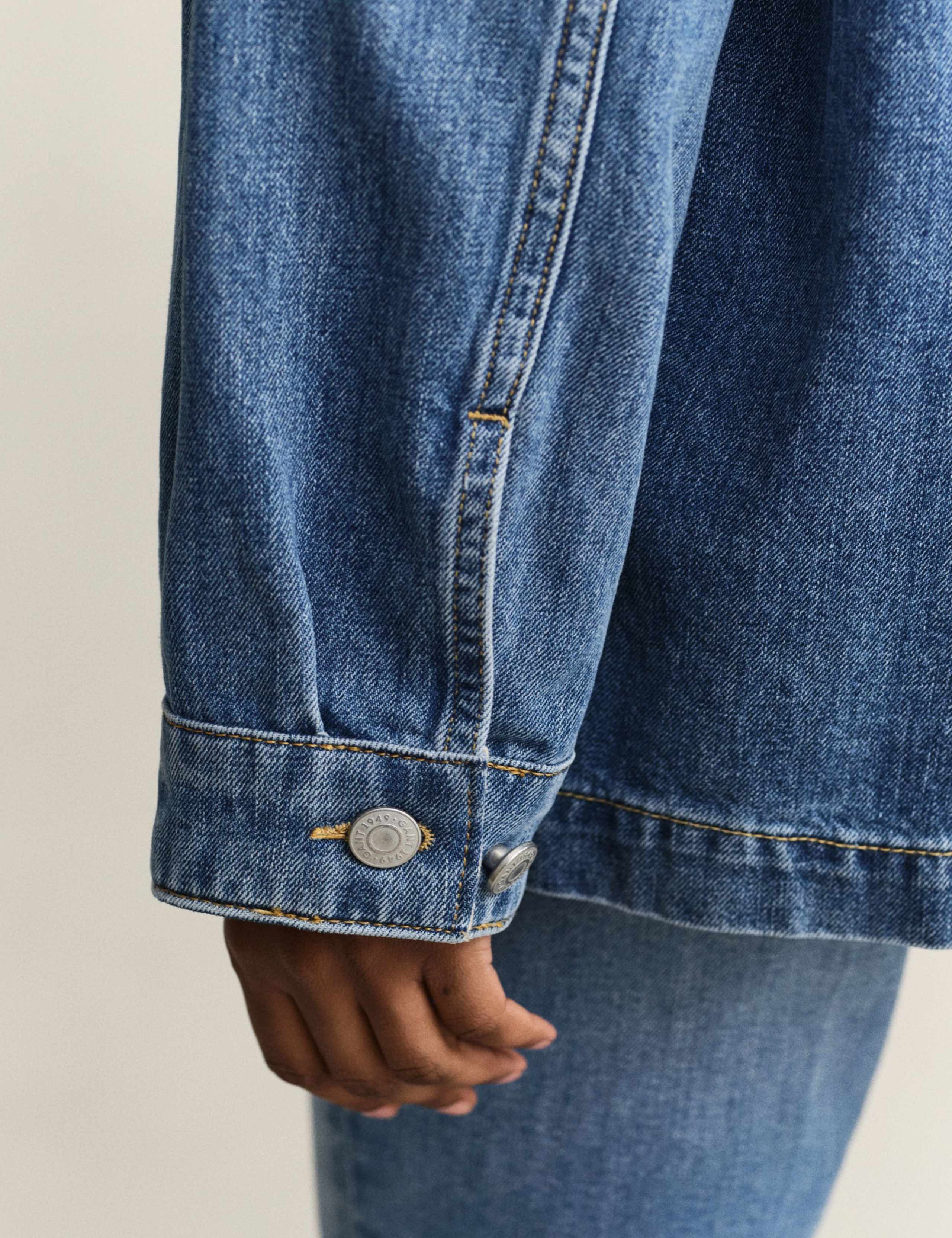 Denim Collared Jacket 6 of 7