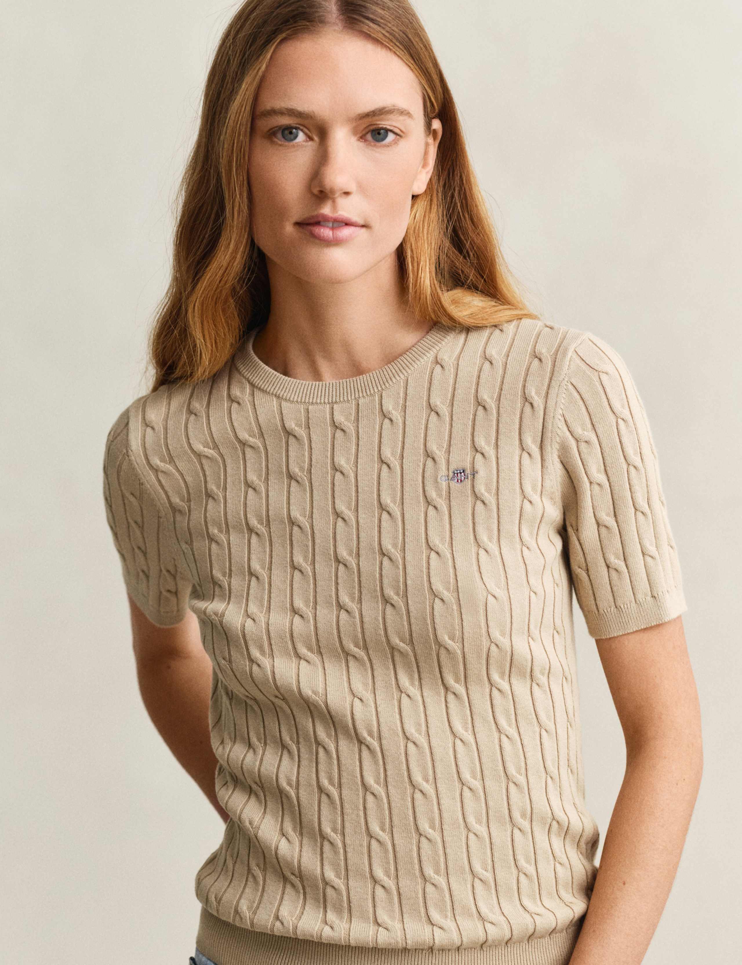 Cotton Rich Cable Knit Top 5 of 6