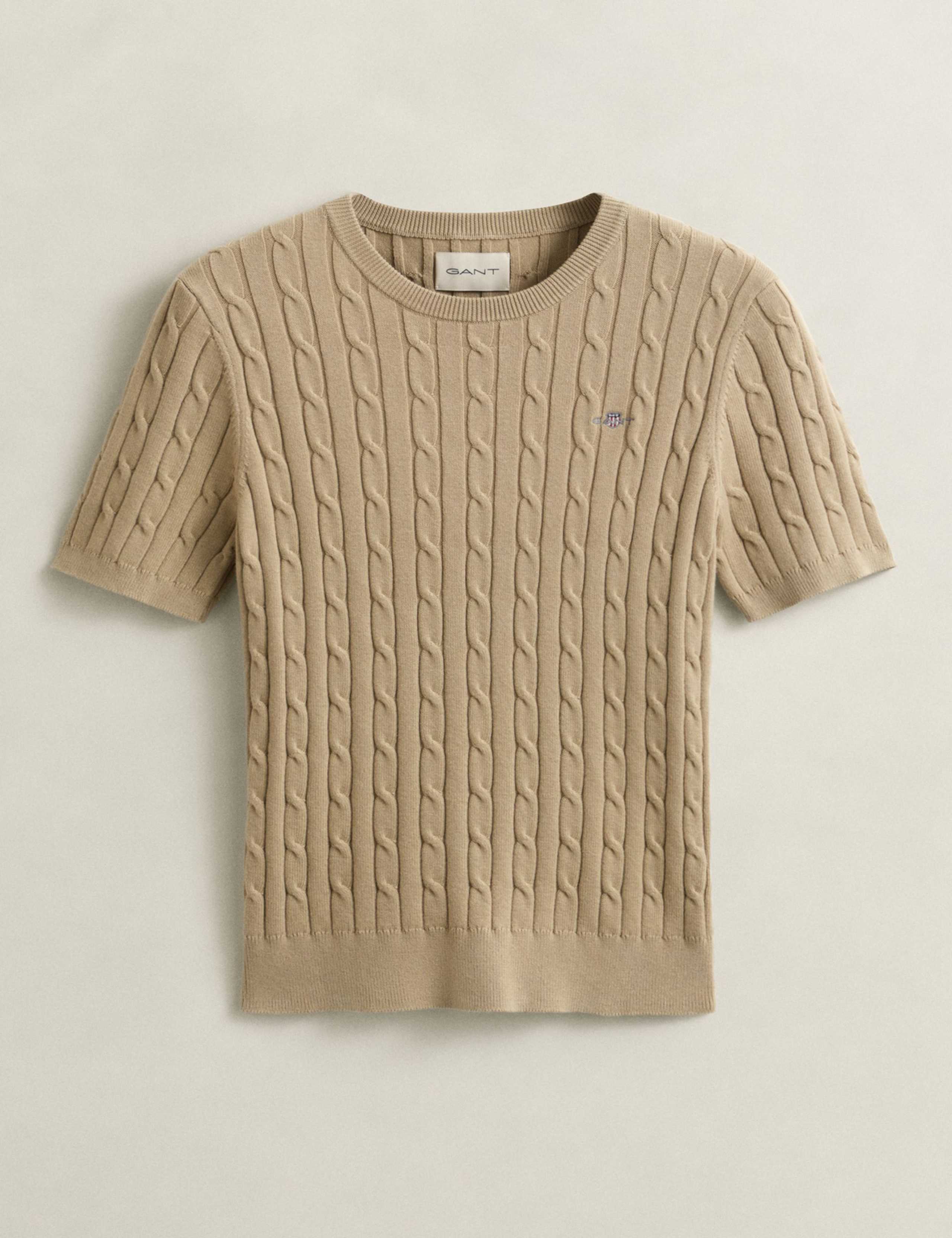 Cotton Rich Cable Knit Top 2 of 6