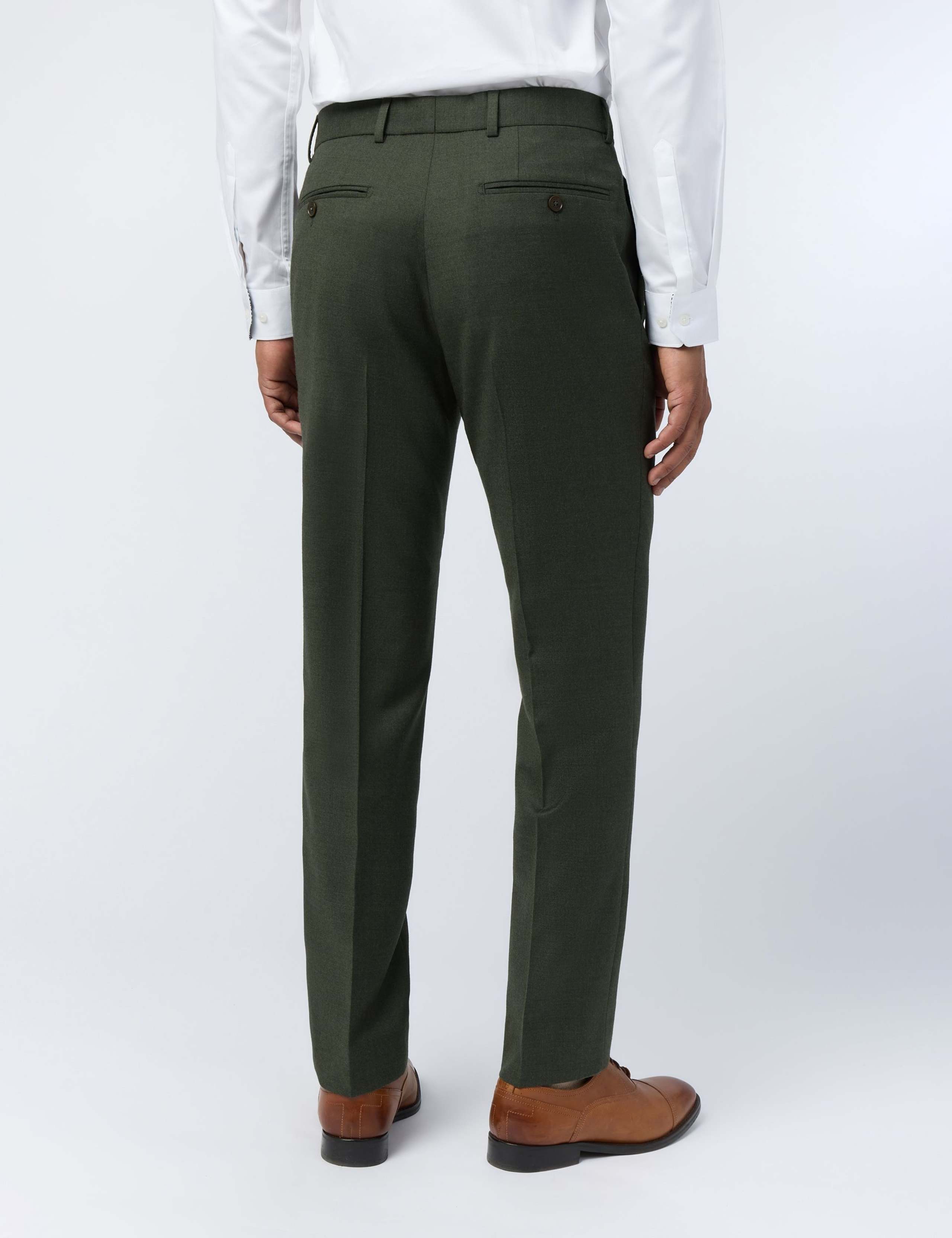 Slim Fit Wool Rich Flat Front Trousers 2 of 3