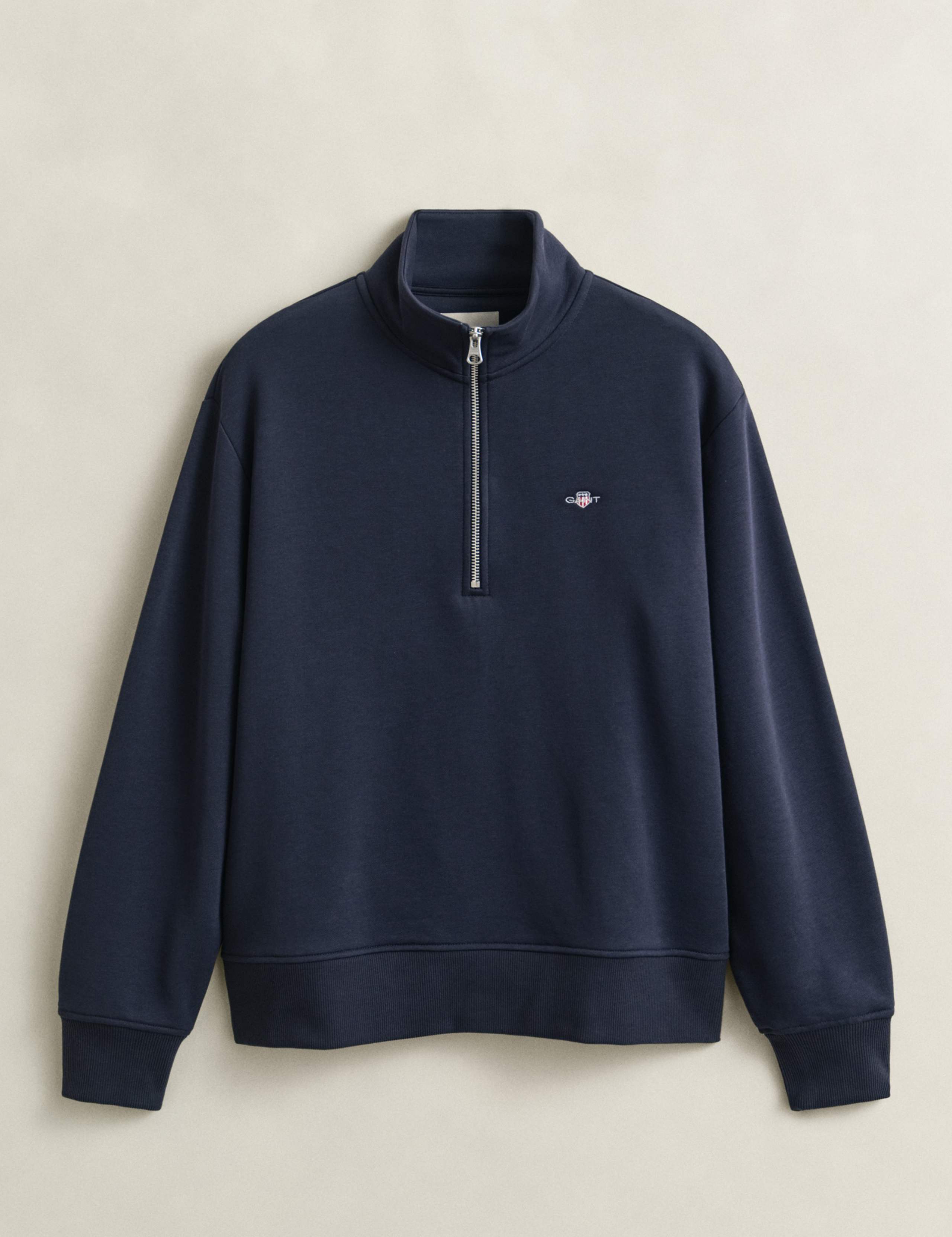Cotton Rich Funnel Neck Half Zip Sweatshirt 5 of 6