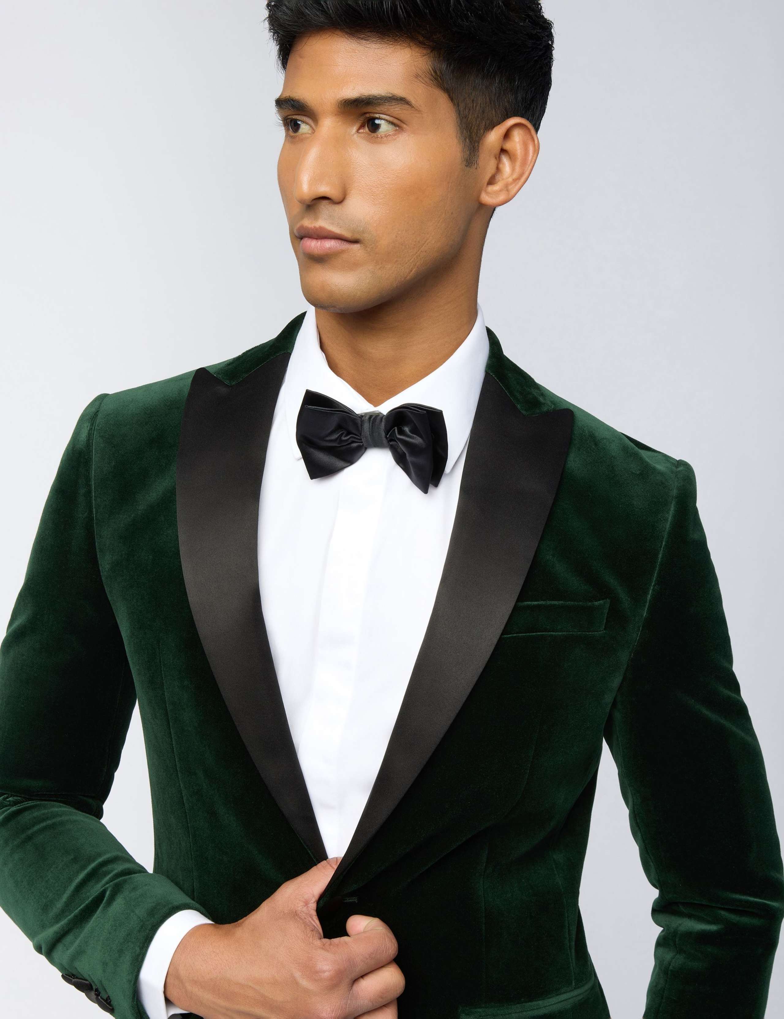 Slim Fit Pure Cotton Velvet Blazer 2 of 6