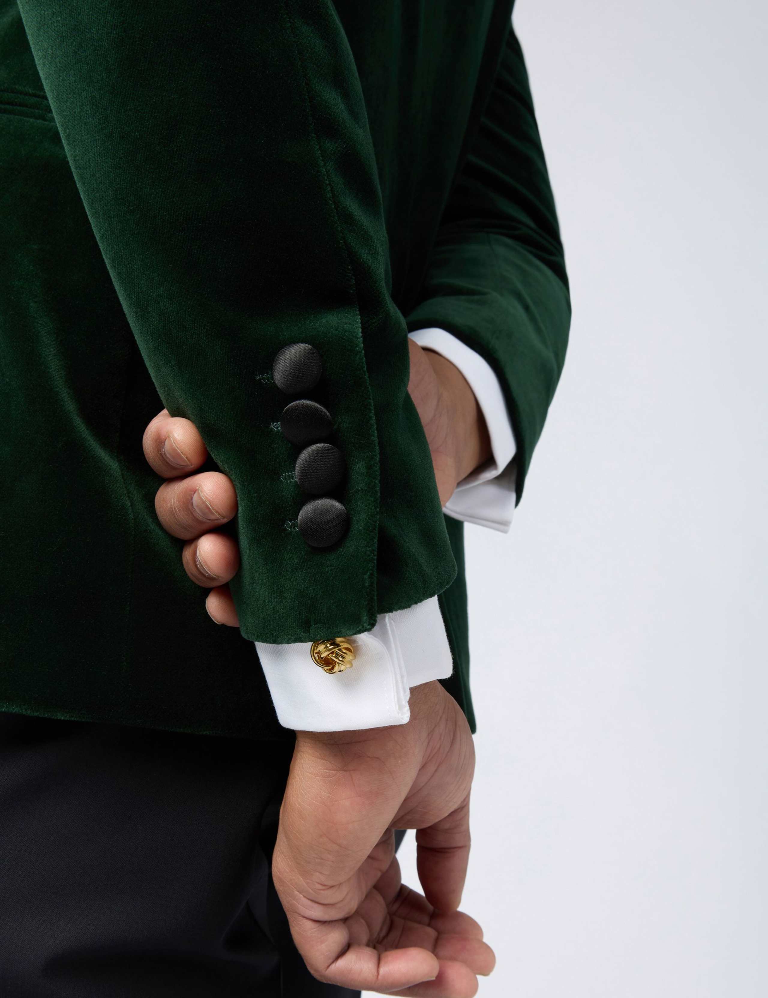 Slim Fit Pure Cotton Velvet Blazer 3 of 6