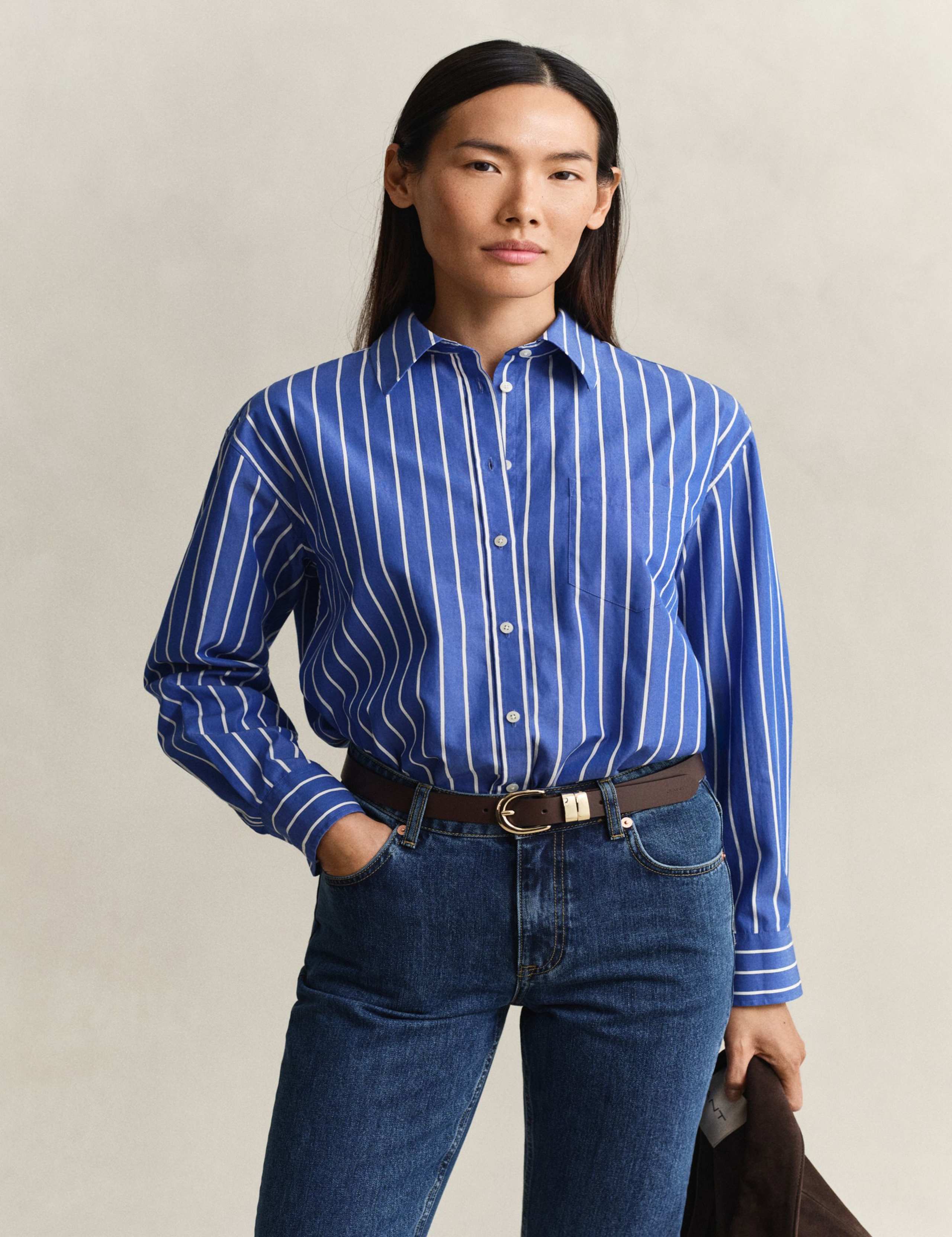 Pure Cotton Striped Button Through Shirt 3 of 7