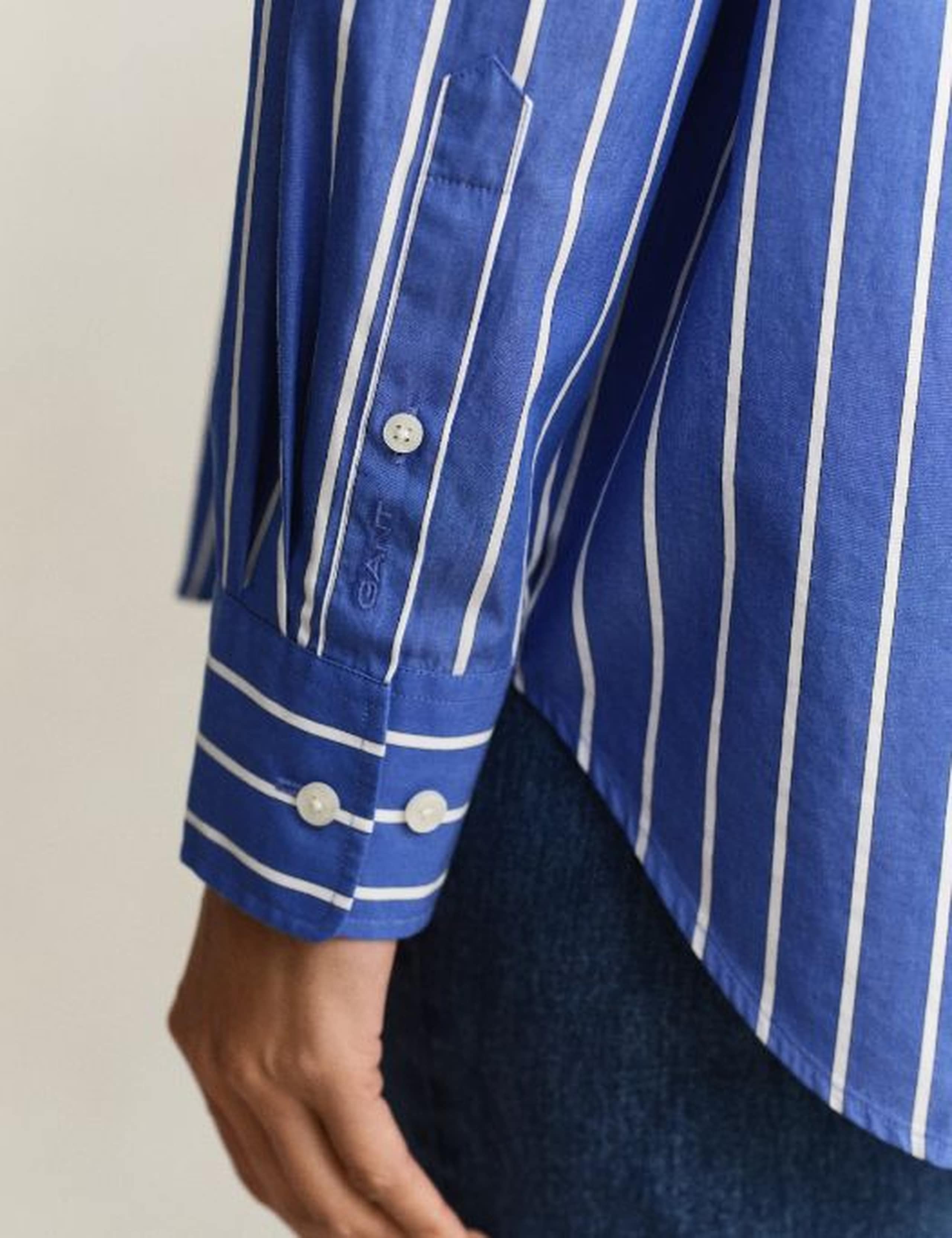 Relaxed Fit Classic Striped Poplin Shirt 3 of 8
