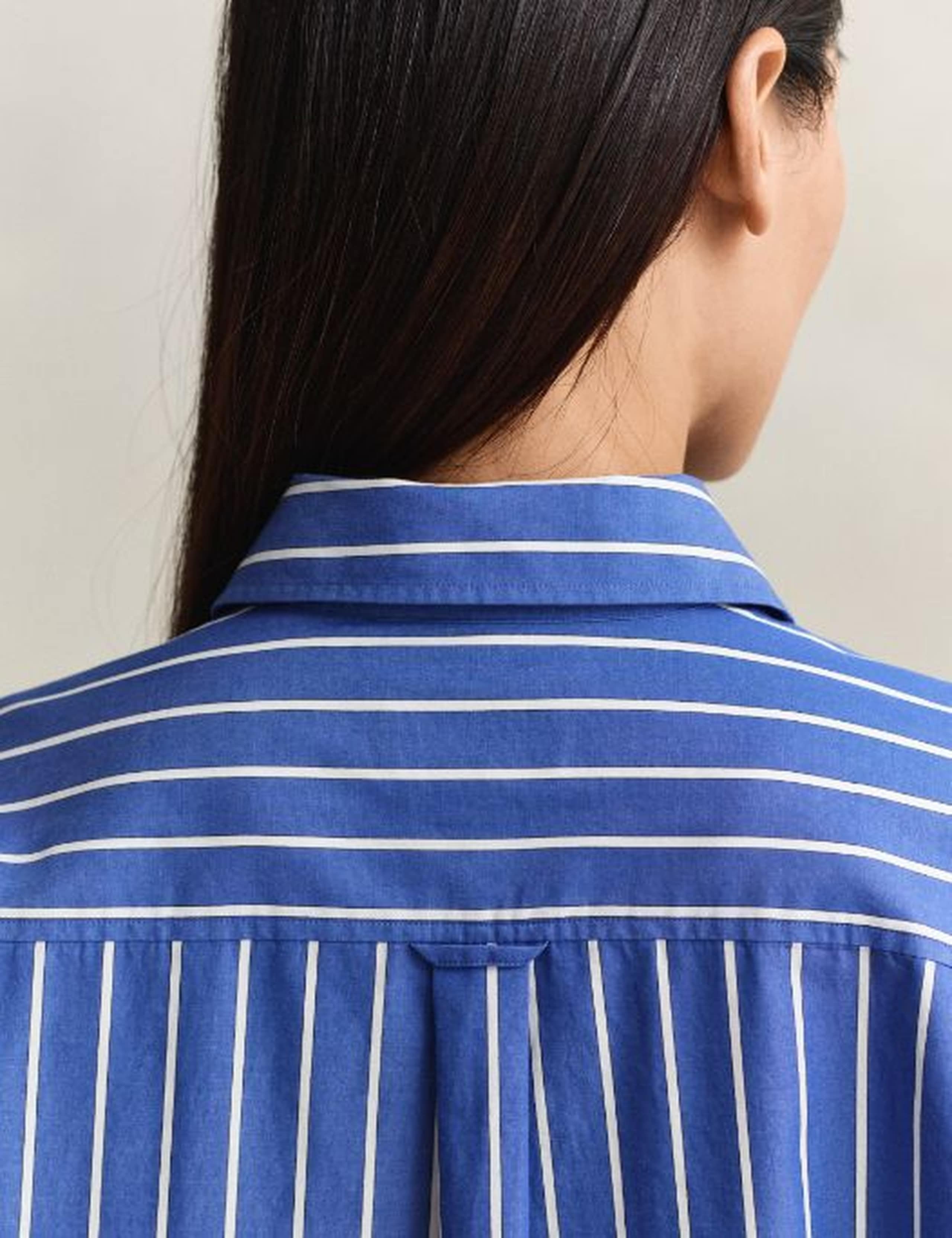 Relaxed Fit Classic Striped Poplin Shirt 4 of 8