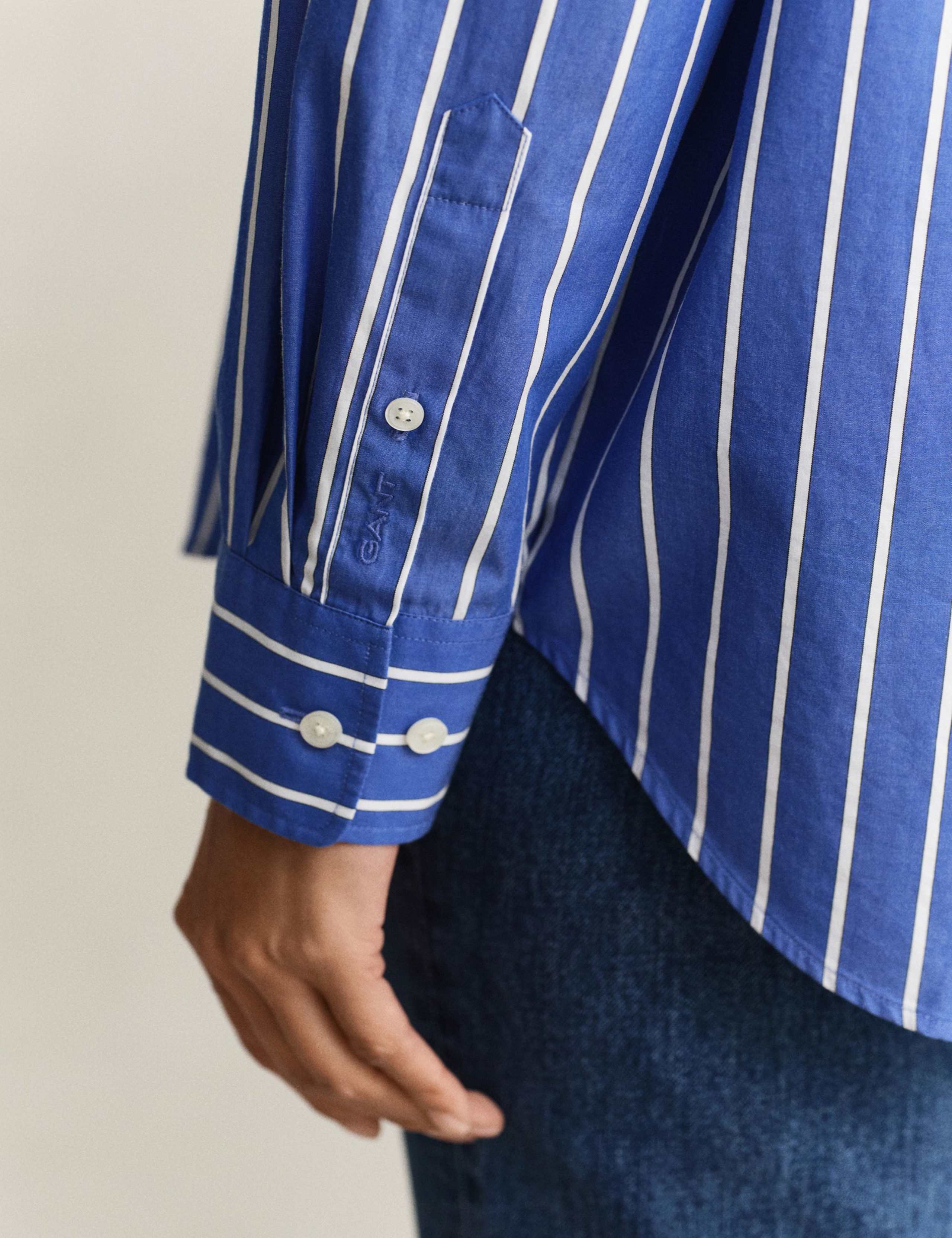 Pure Cotton Striped Button Through Shirt 5 of 7