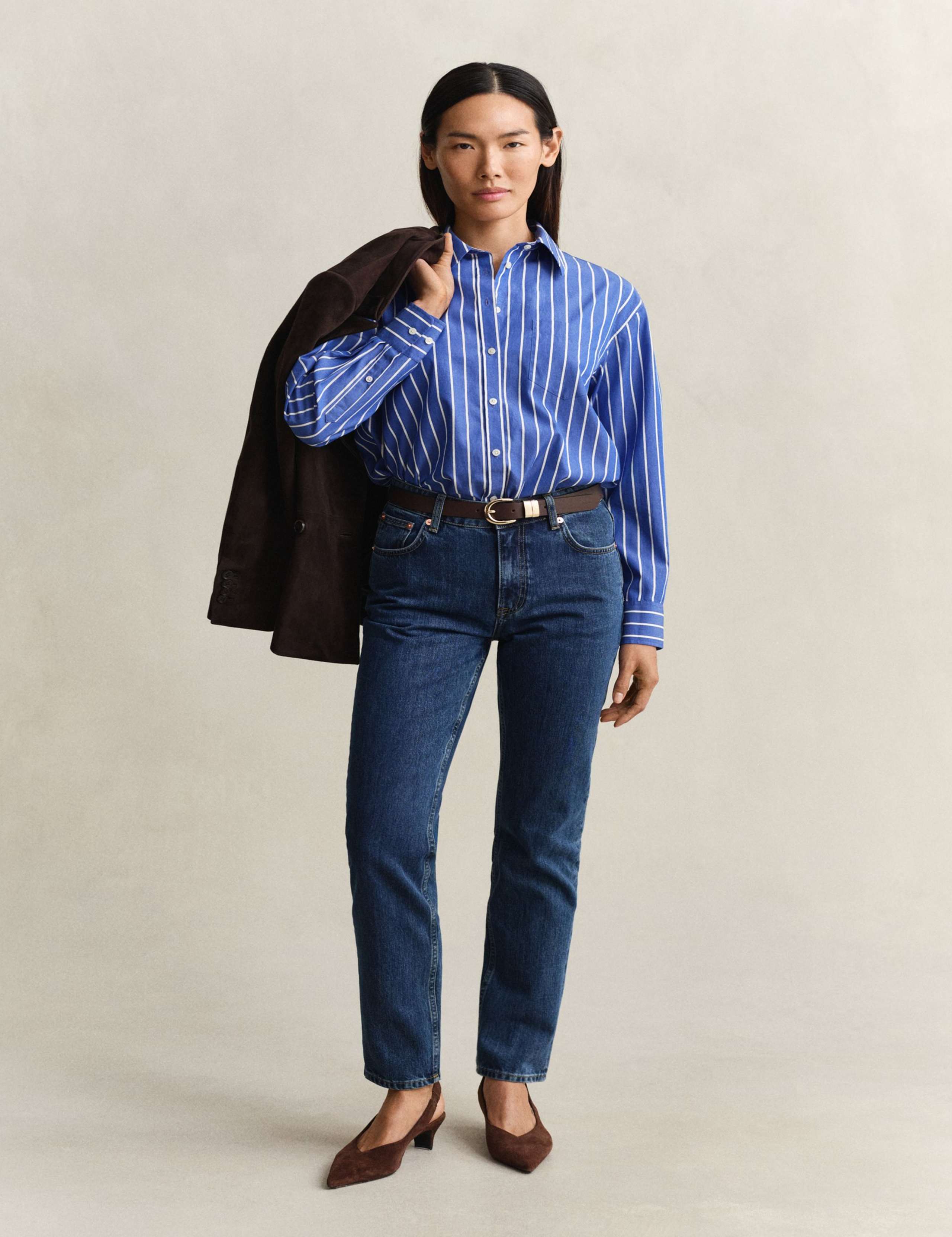 Pure Cotton Striped Button Through Shirt 7 of 7