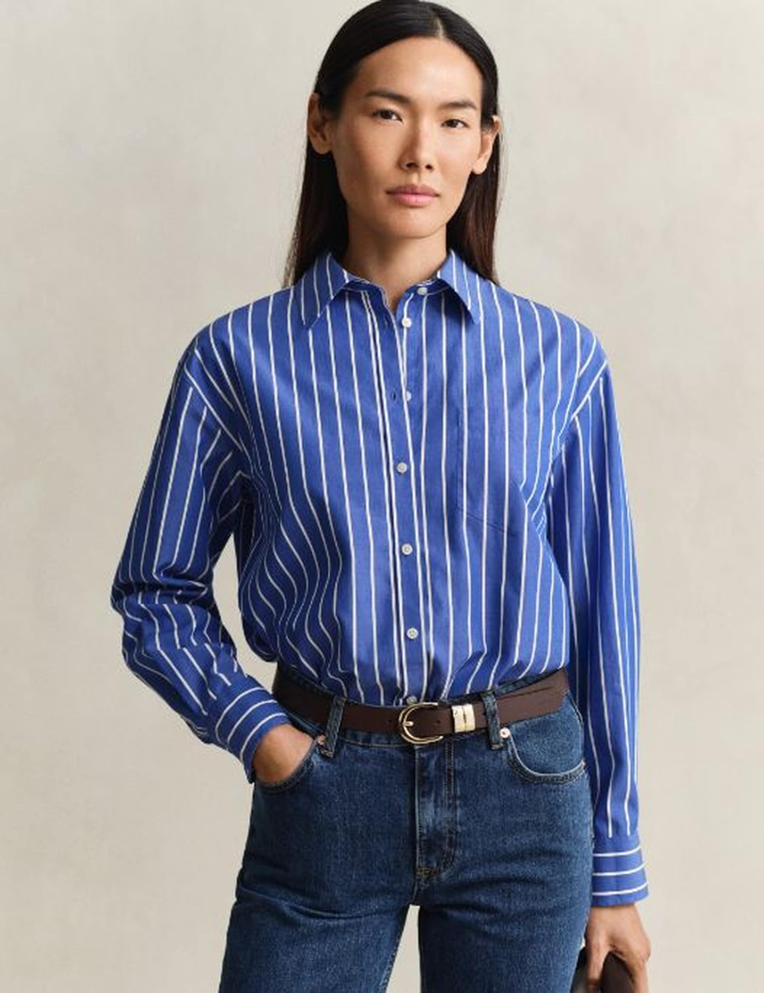Pure Cotton Striped Button Through Shirt 8 of 8