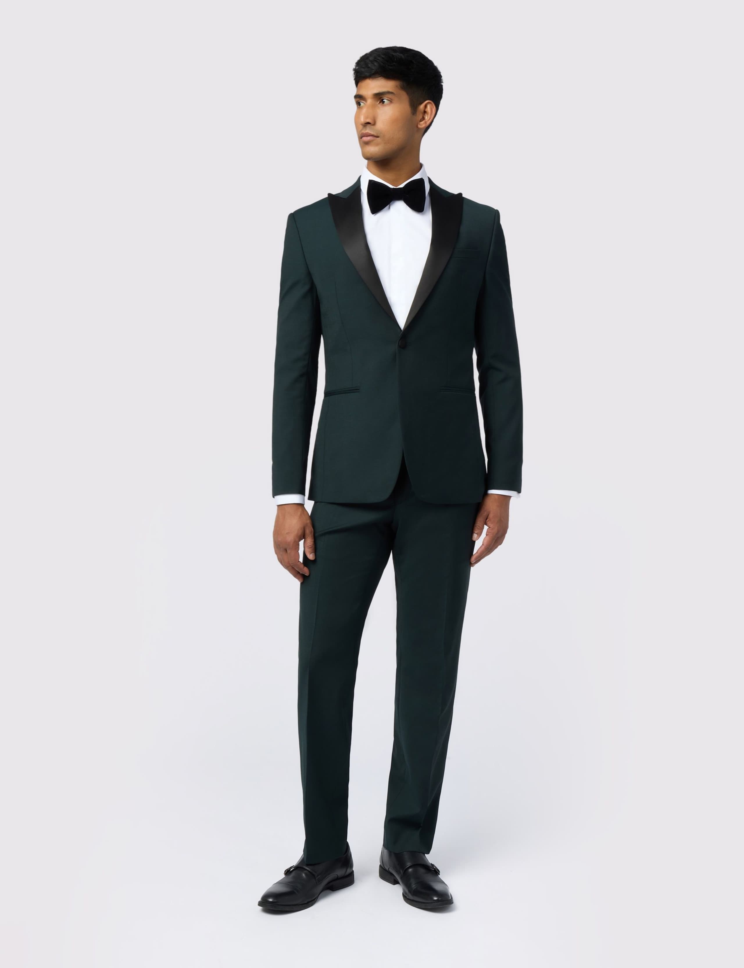 Slim Fit Wool Blend Tuxedo Trousers 2 of 5