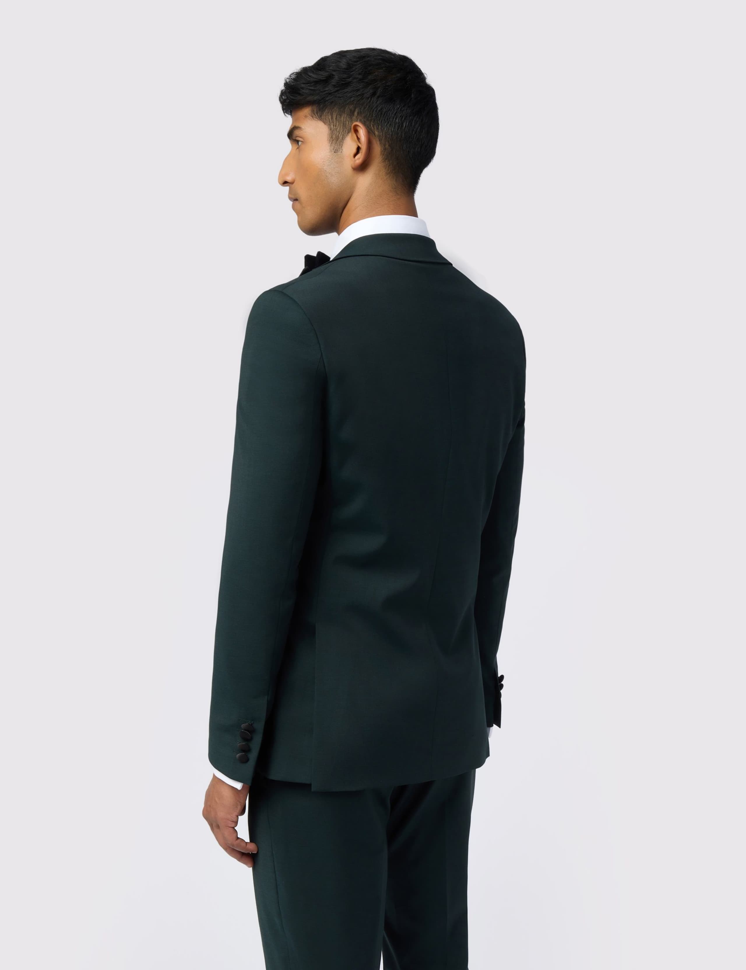 Slim Fit Wool Blend Tuxedo Trousers 4 of 5