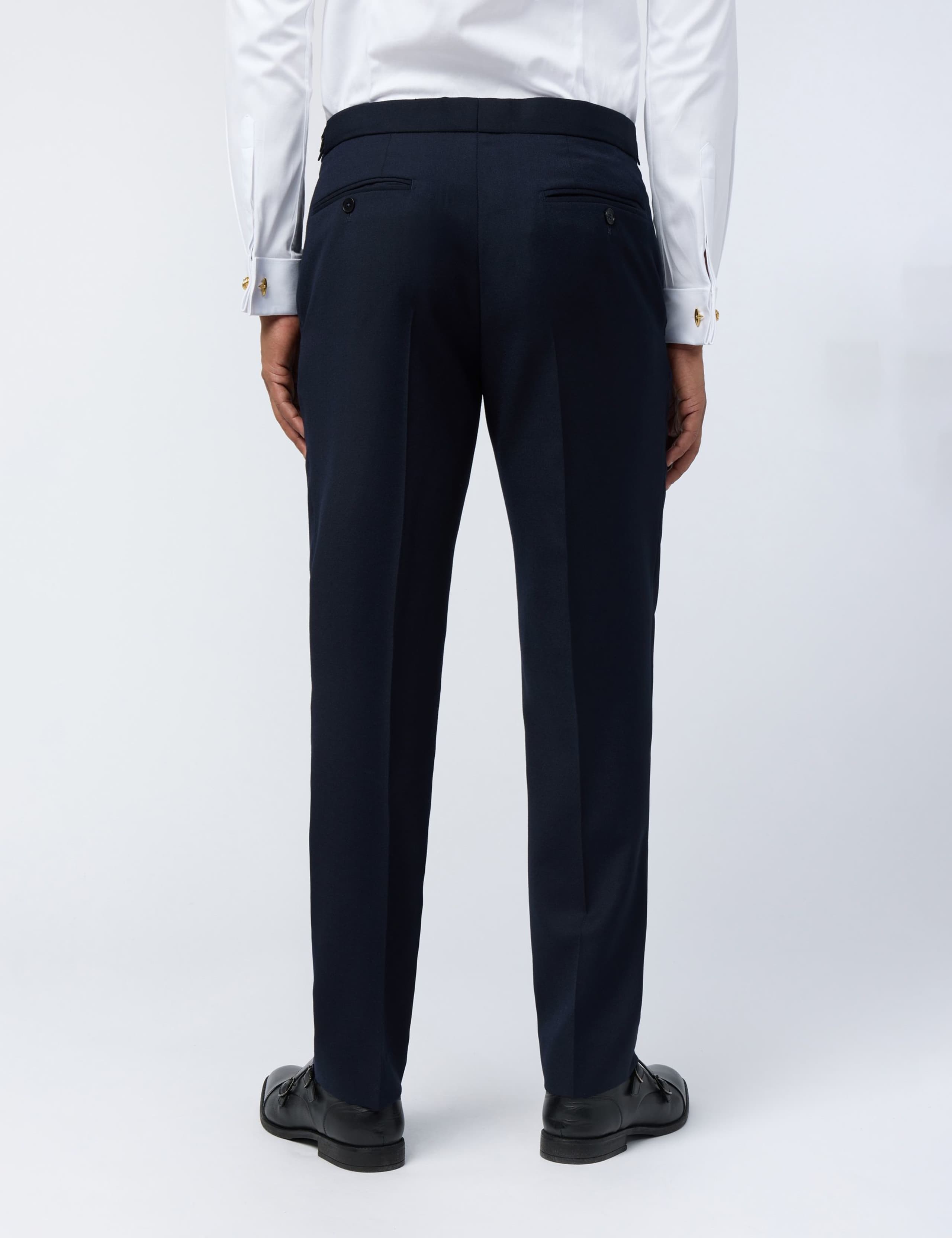 Slim Fit Wool Rich Tuxedo Trousers 2 of 4