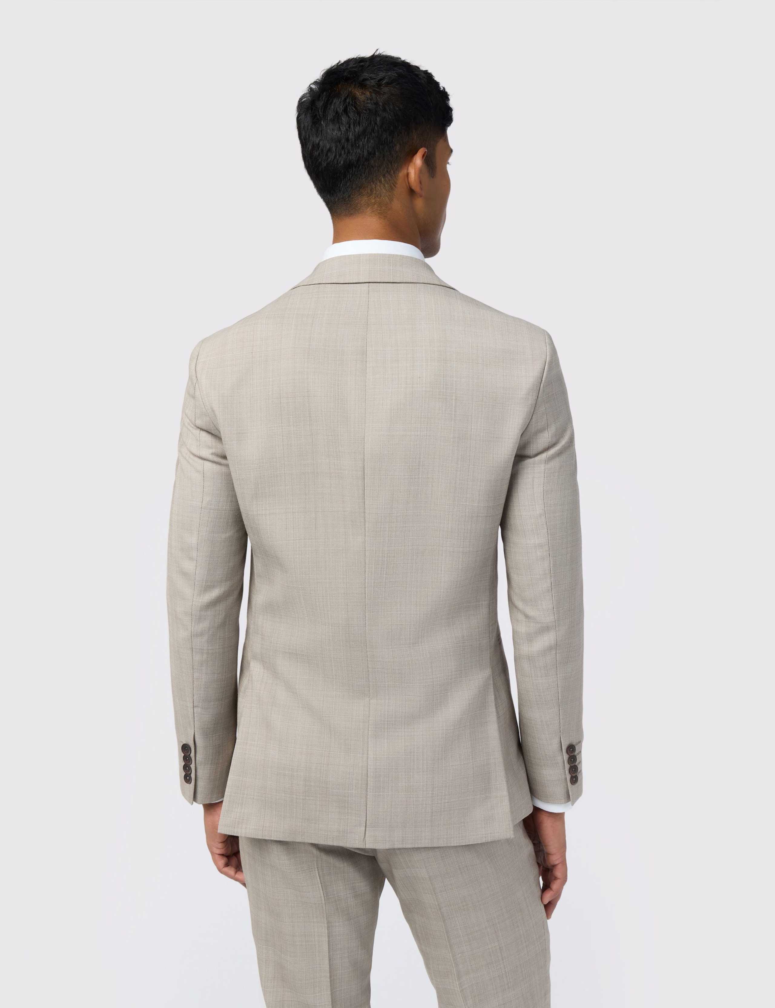 Slim Fit Wool Blend Check Suit Jacket 5 of 7