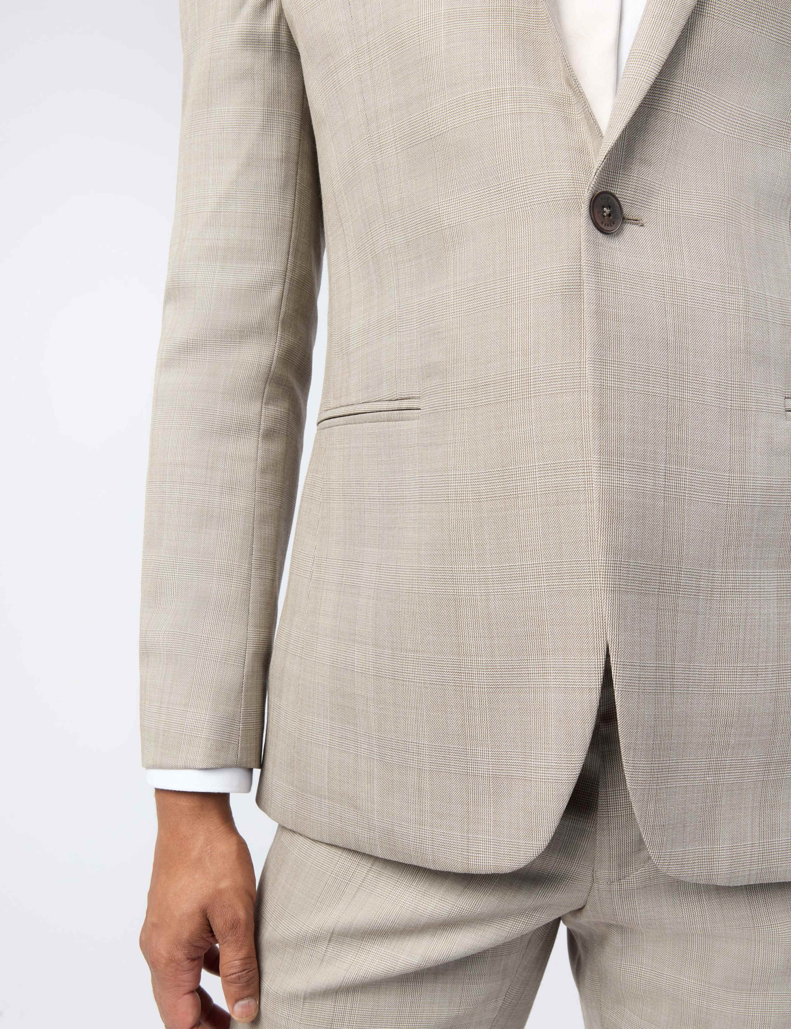 Slim Fit Wool Blend Check Suit Jacket 6 of 7