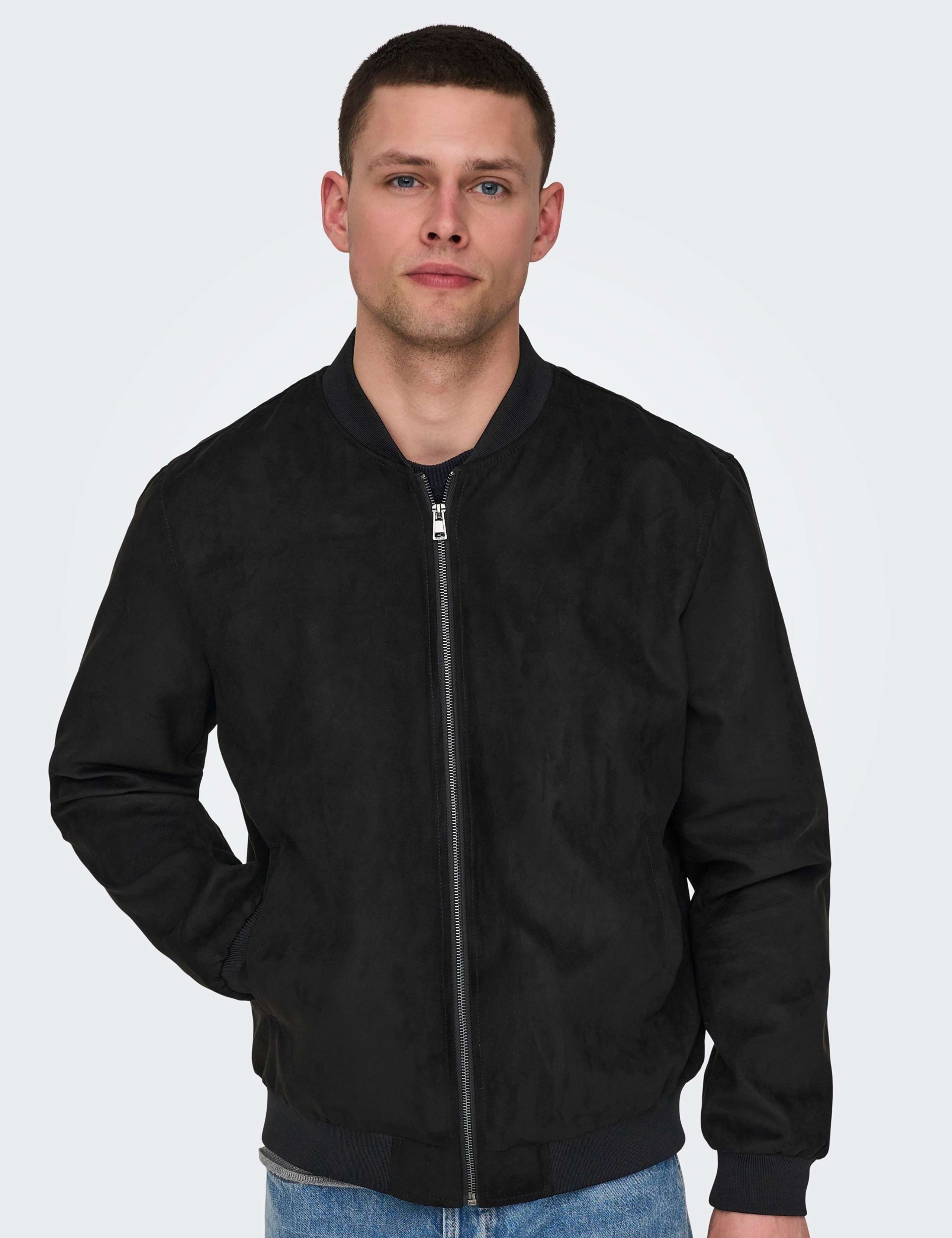Faux Suede Bomber Jacket 2 of 7