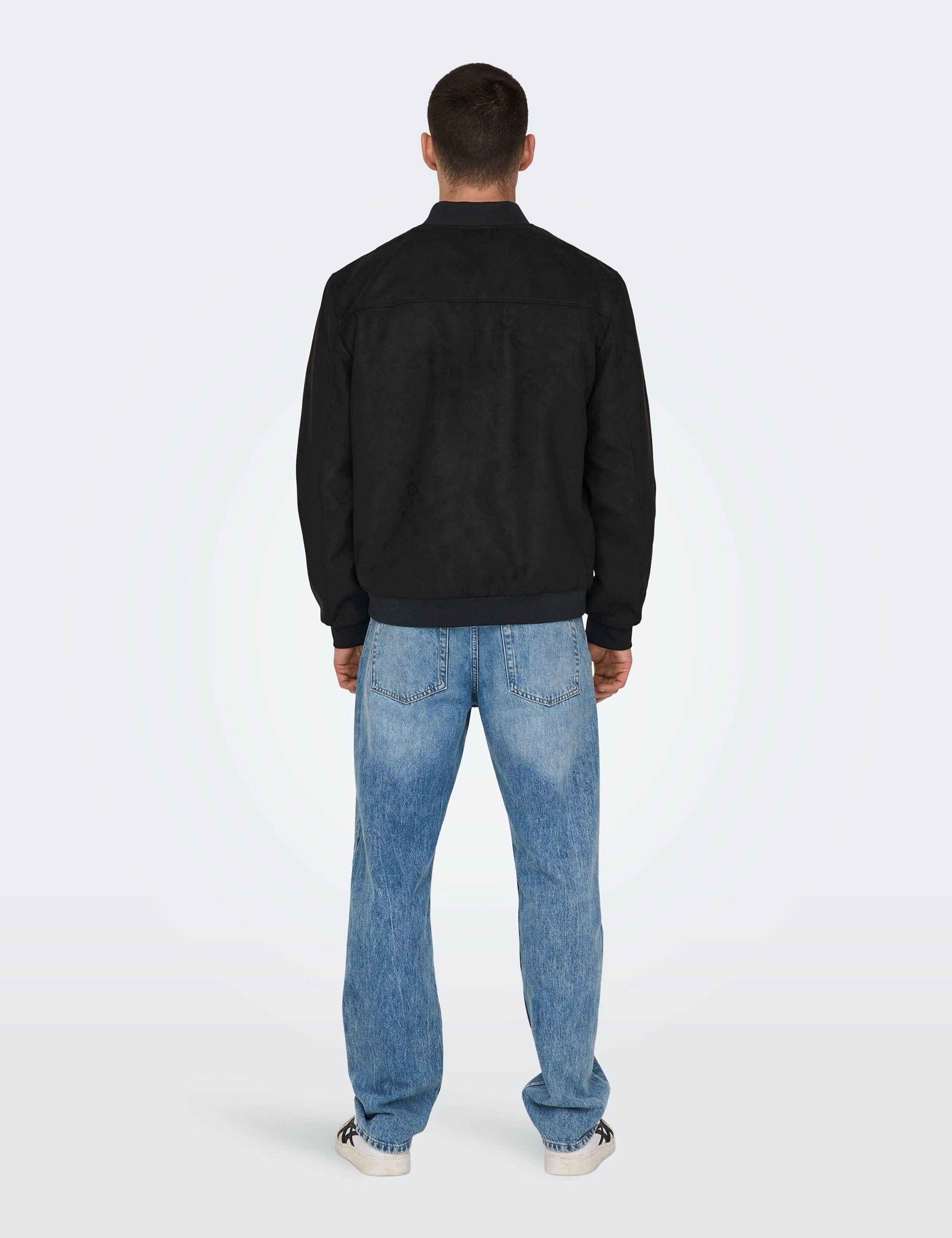 Faux Suede Bomber Jacket 5 of 7