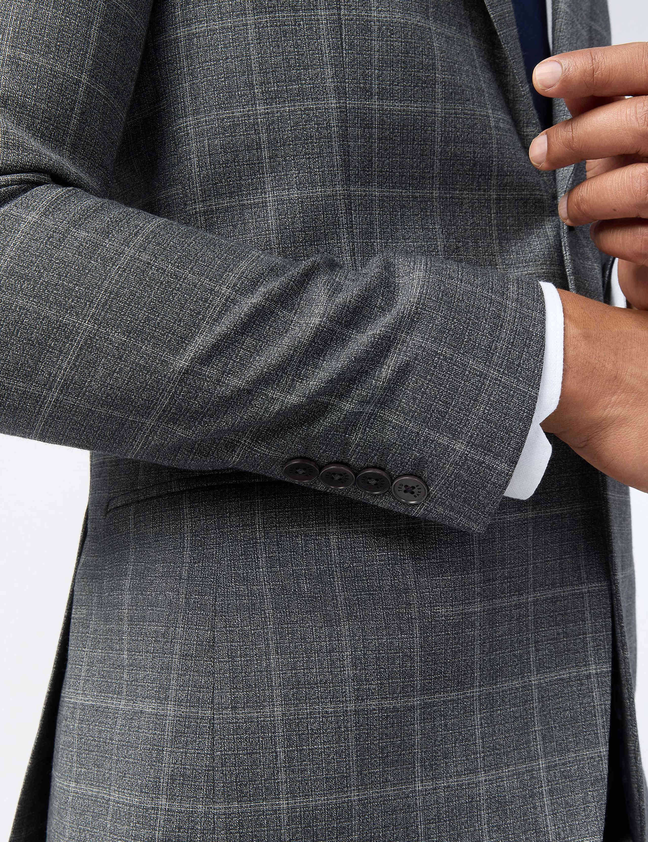 Wool Rich Check Suit Jacket 2 of 4