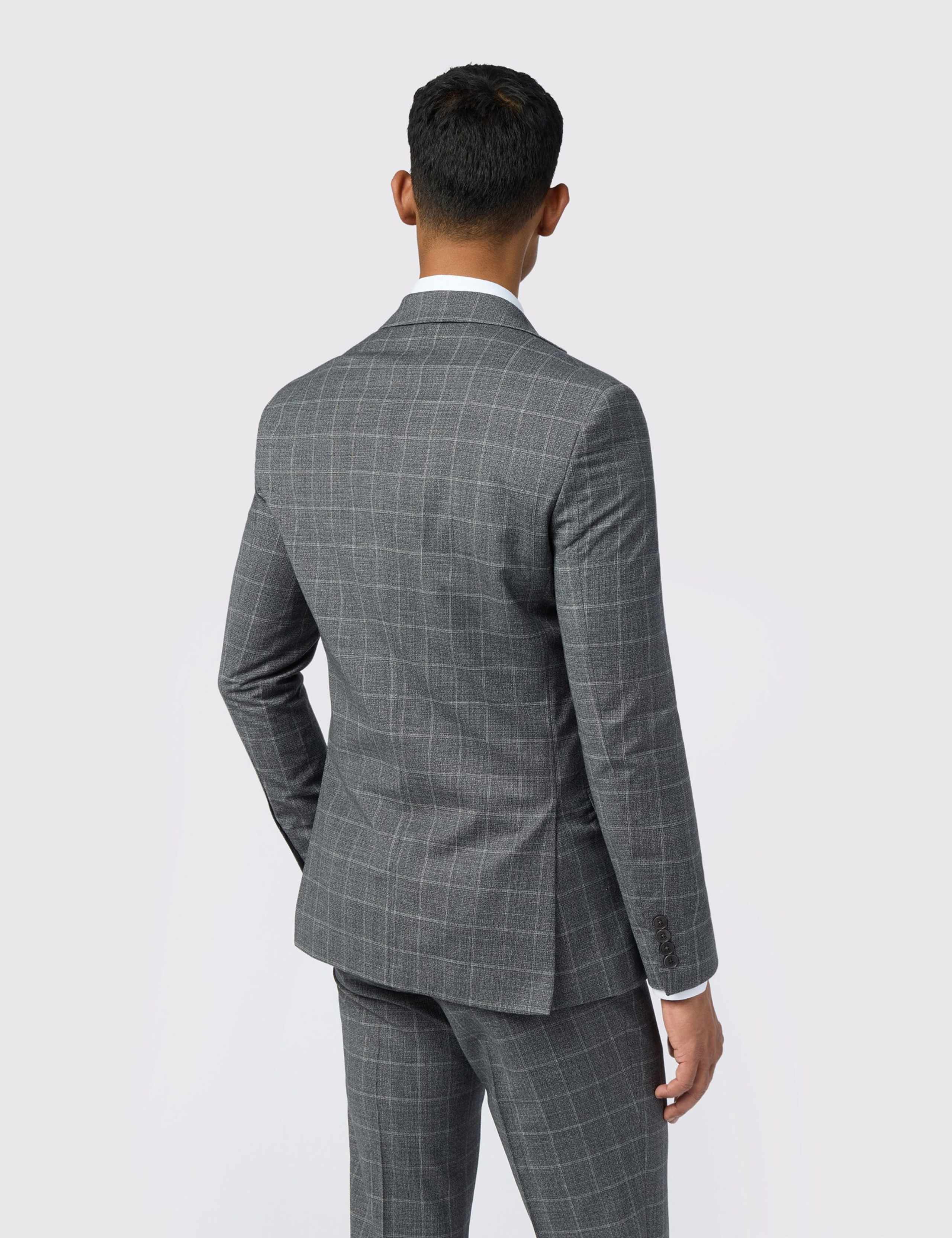 Wool Rich Check Suit Jacket 4 of 4