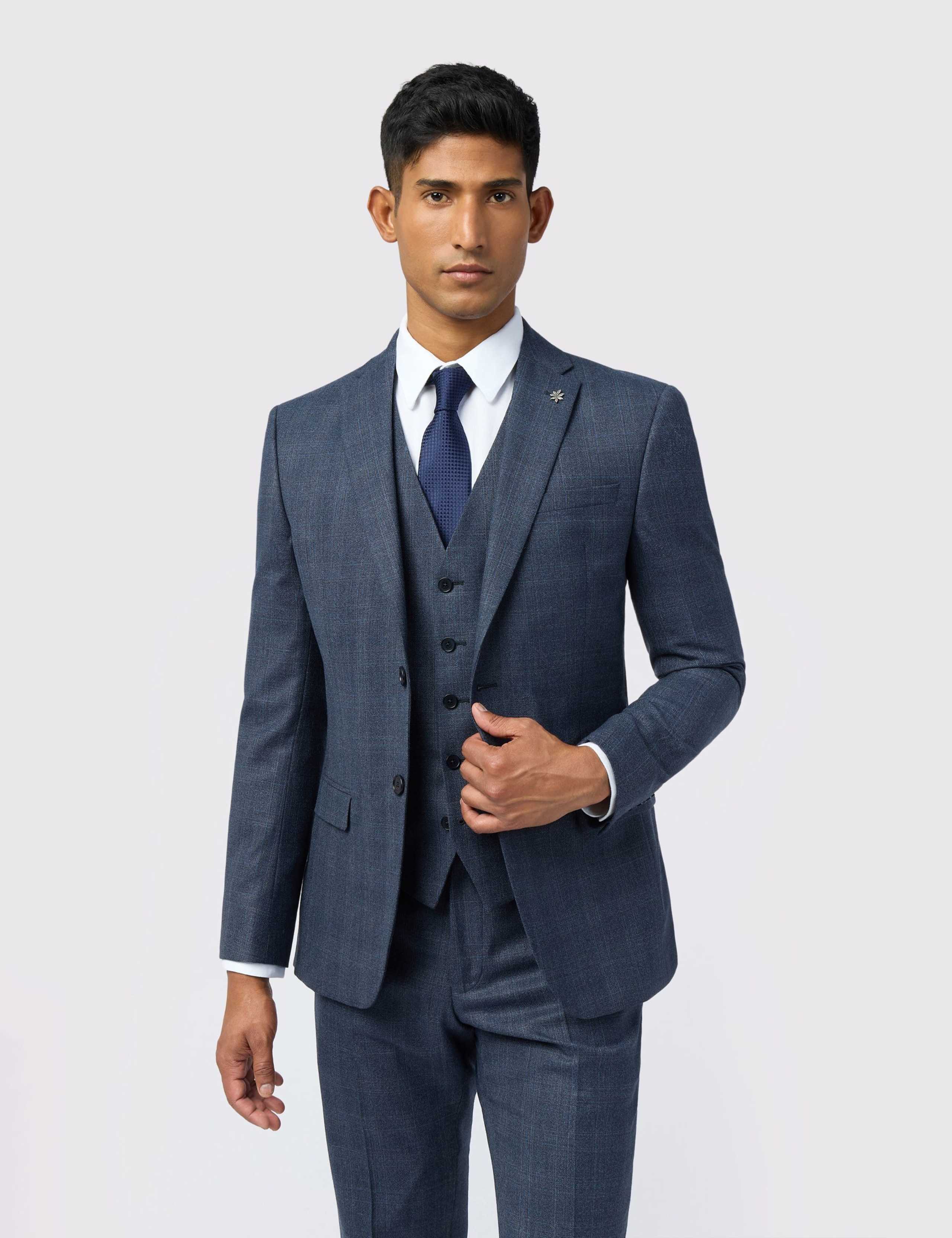 Slim Fit Wool Rich Check Performance Suit Jacket 1 of 6