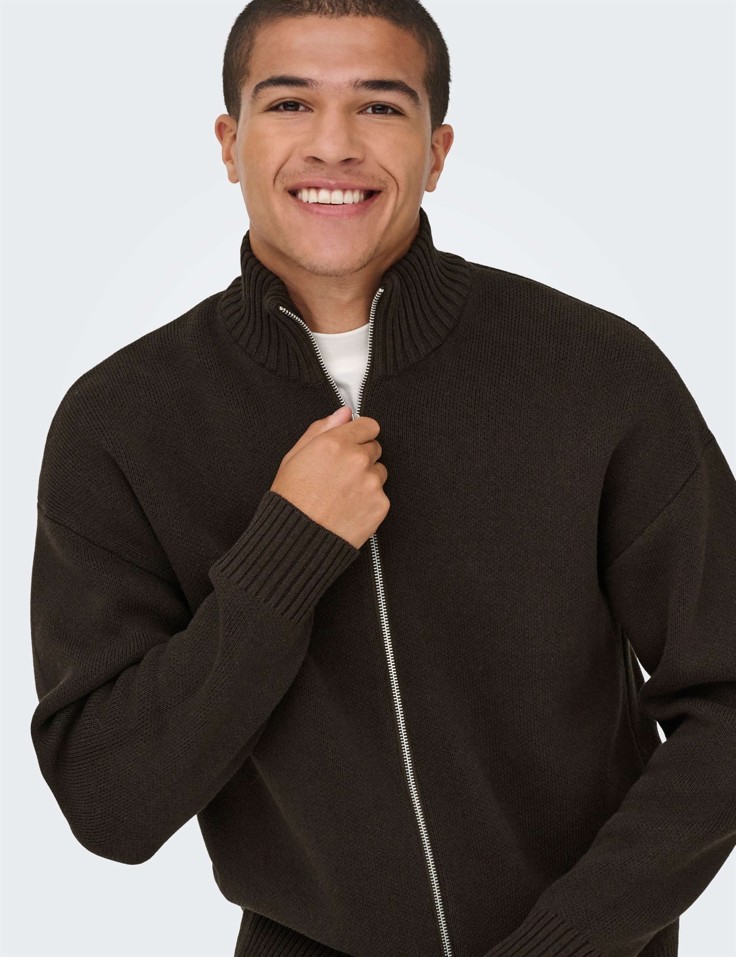 High Neck Zip Up Cardigan 3 of 7
