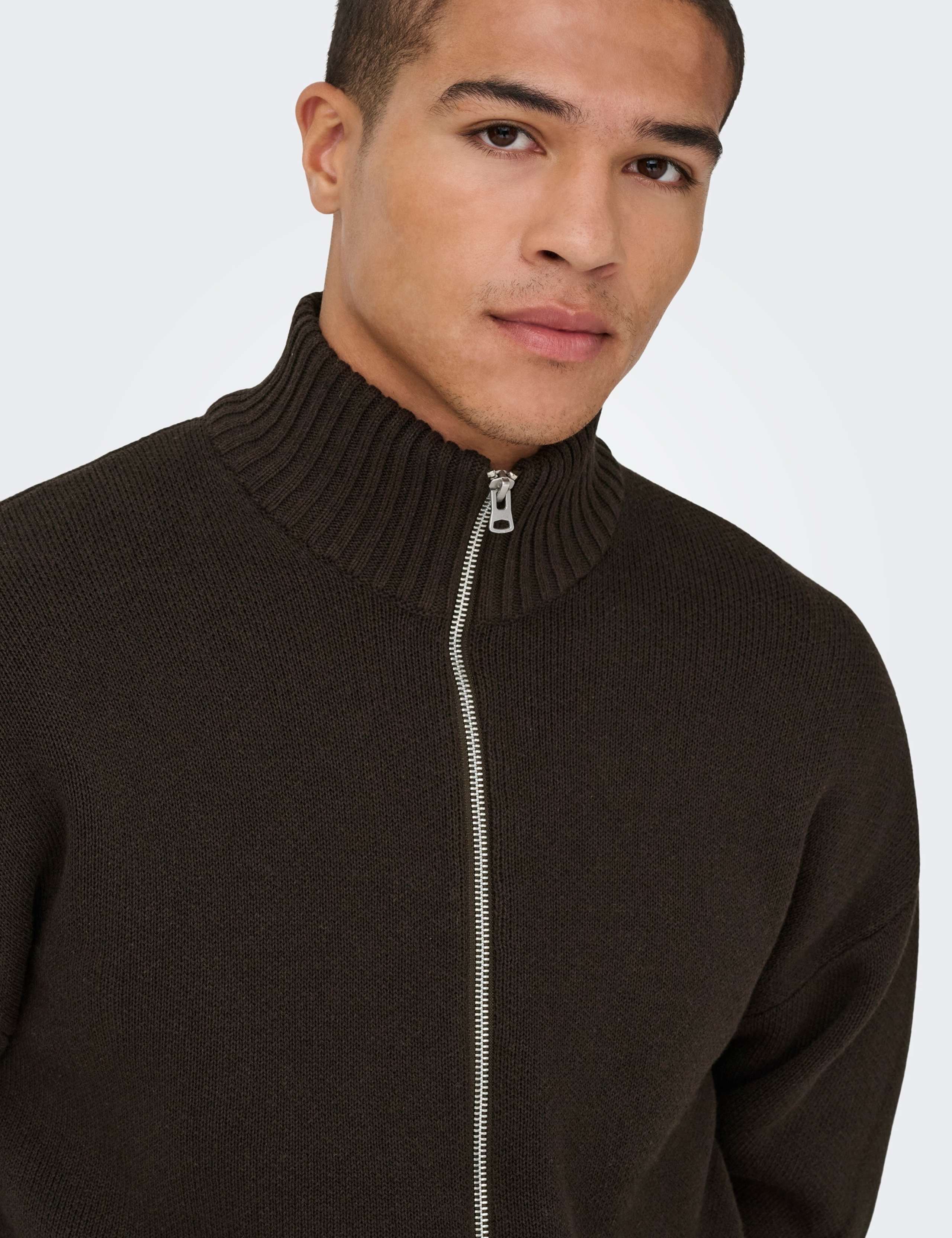High Neck Zip Up Cardigan 4 of 7