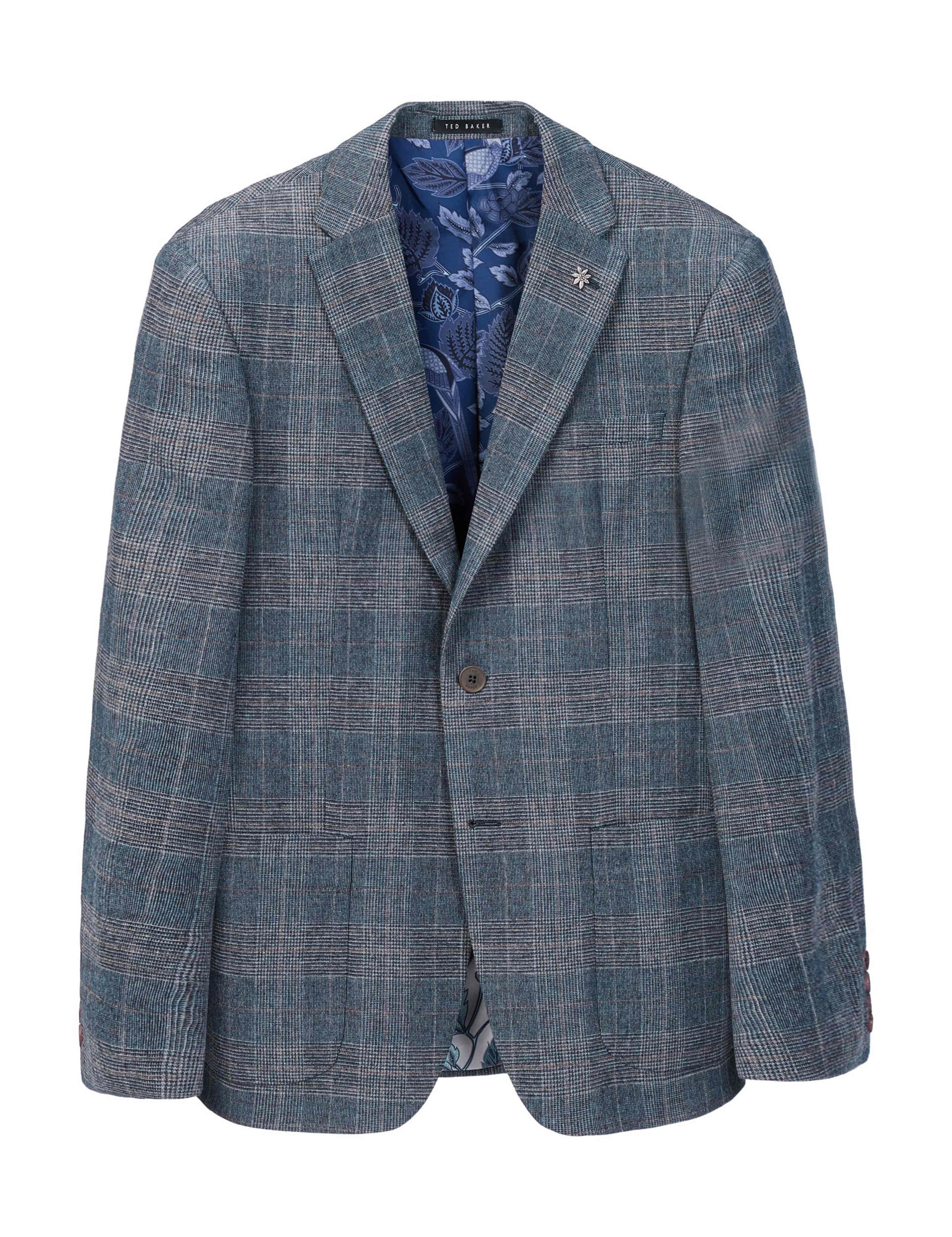 Slim Fit Wool Rich Check Blazer 2 of 6
