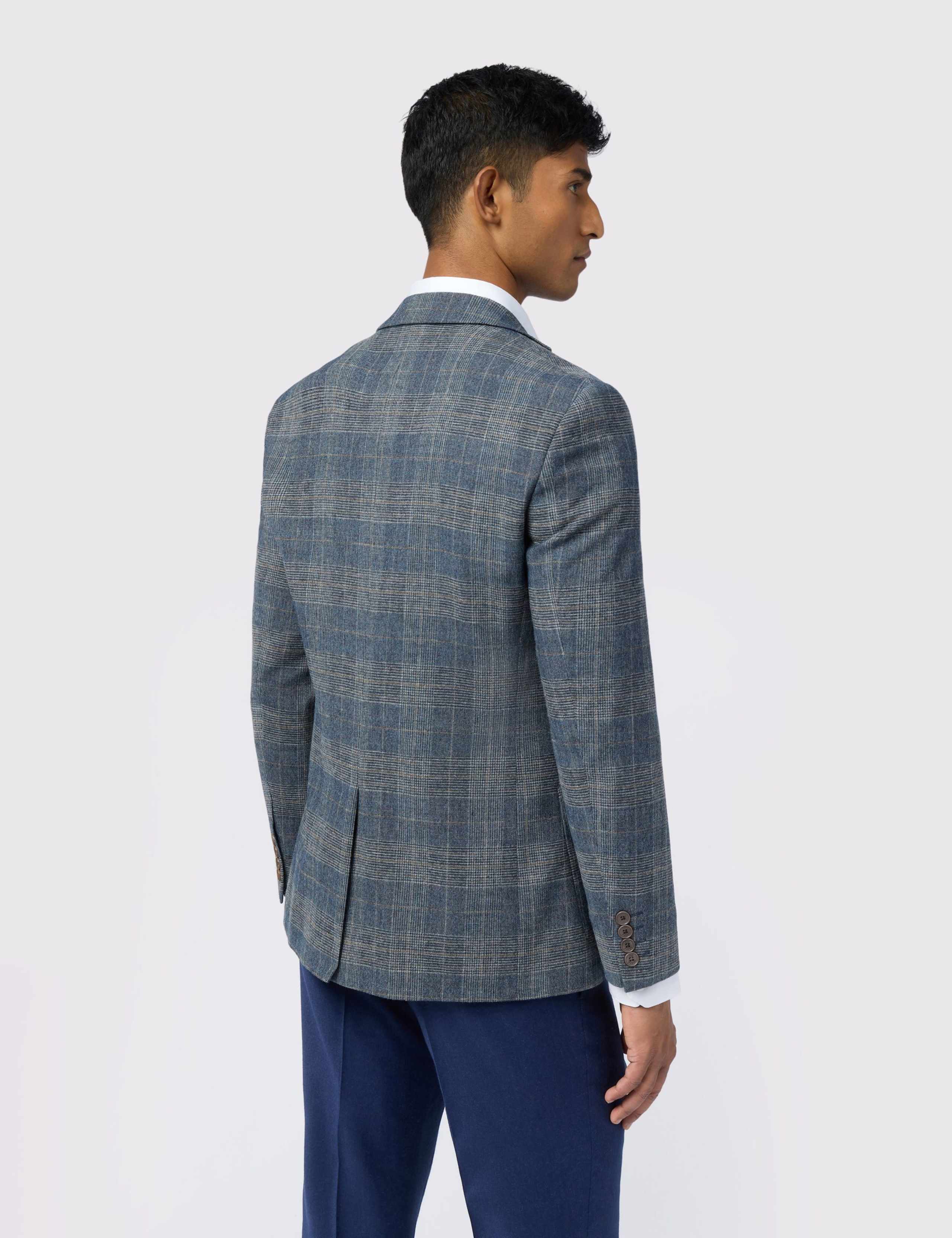 Slim Fit Wool Rich Check Blazer 6 of 6