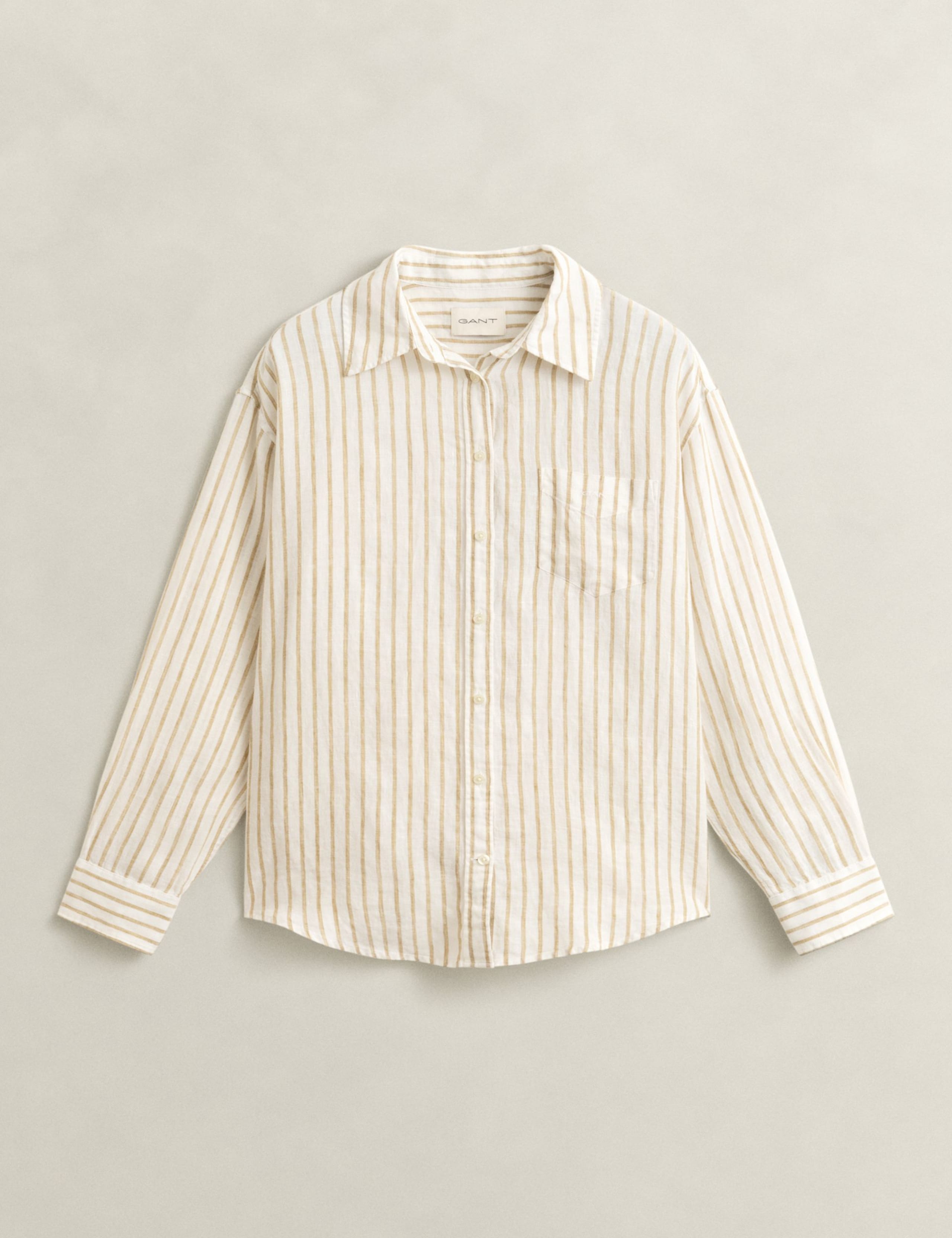 Relaxed Fit Striped Linen Shirt 1 of 3