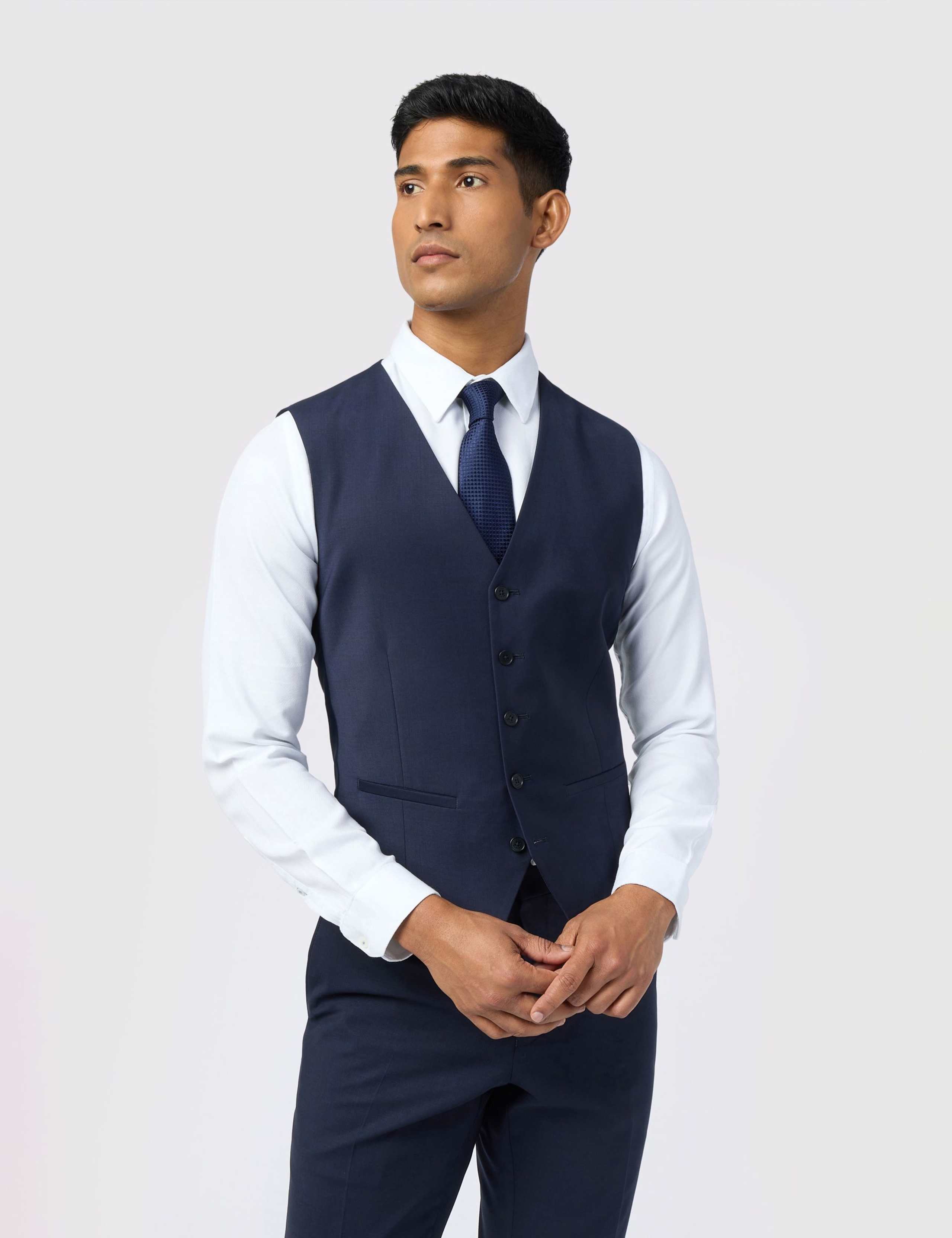 Slim Fit Performance Wool Rich Waistcoat 1 of 4