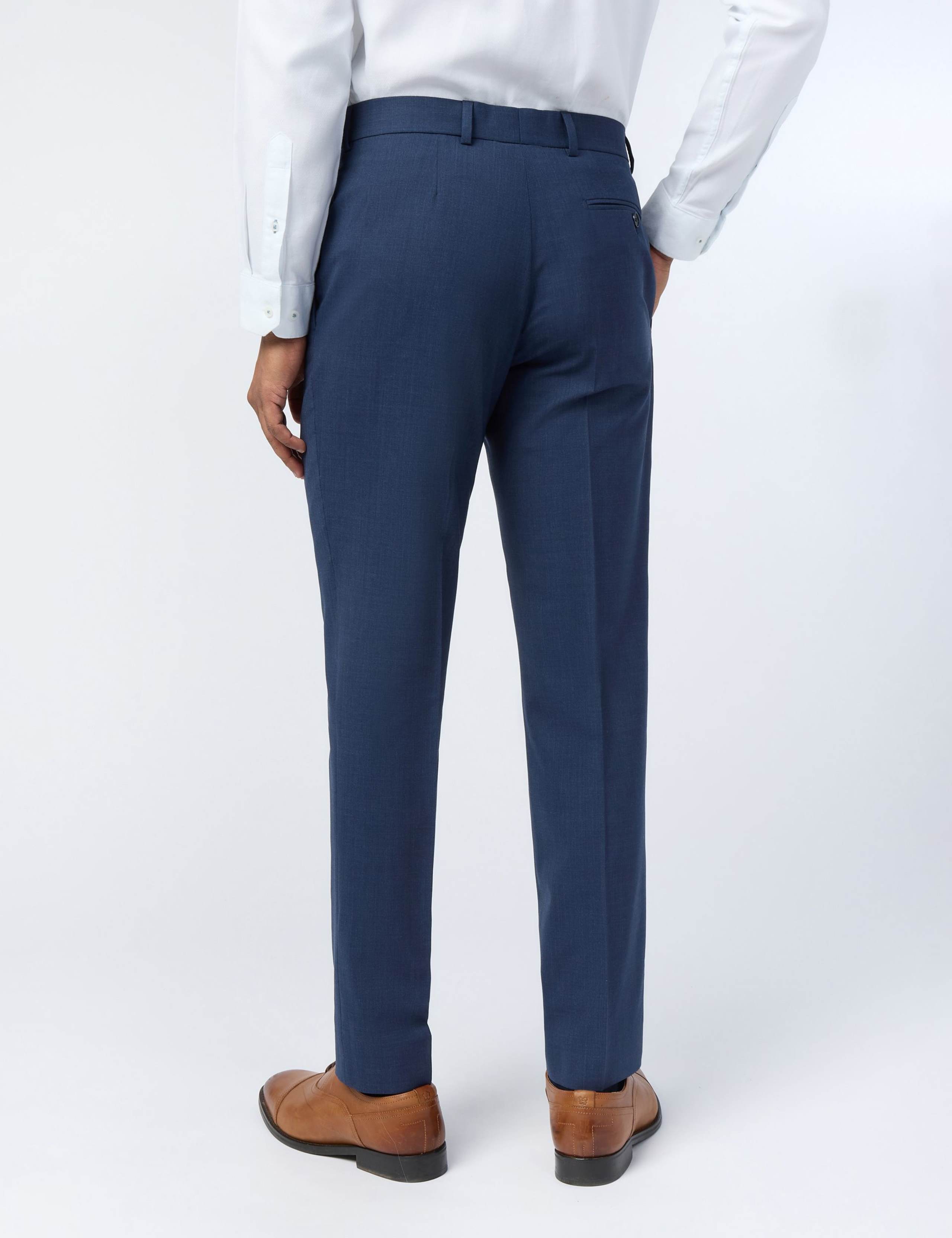 Slim Fit Wool Rich Check Suit Trousers 3 of 4