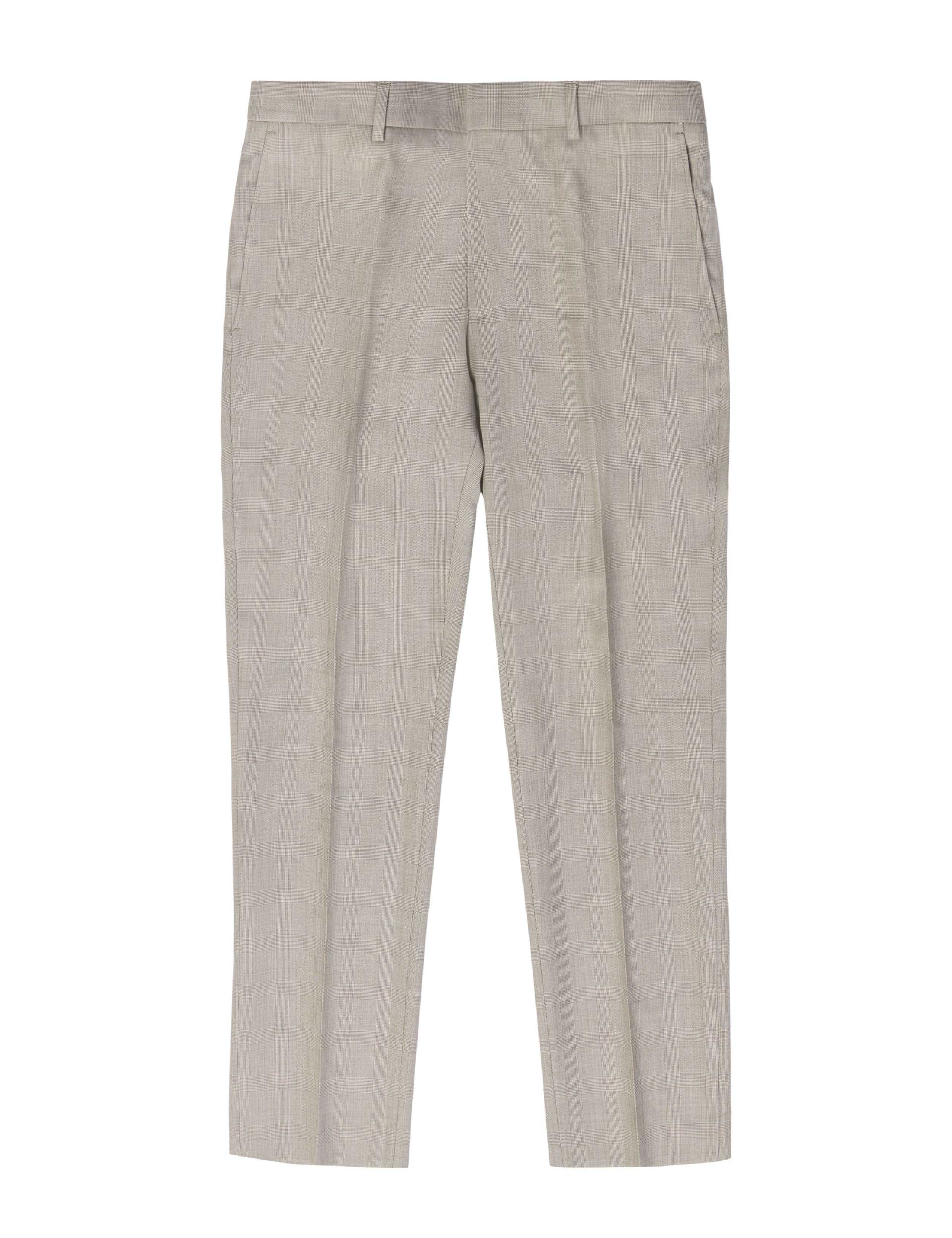 Slim Fit Wool Blend Flat Front Trousers 4 of 4